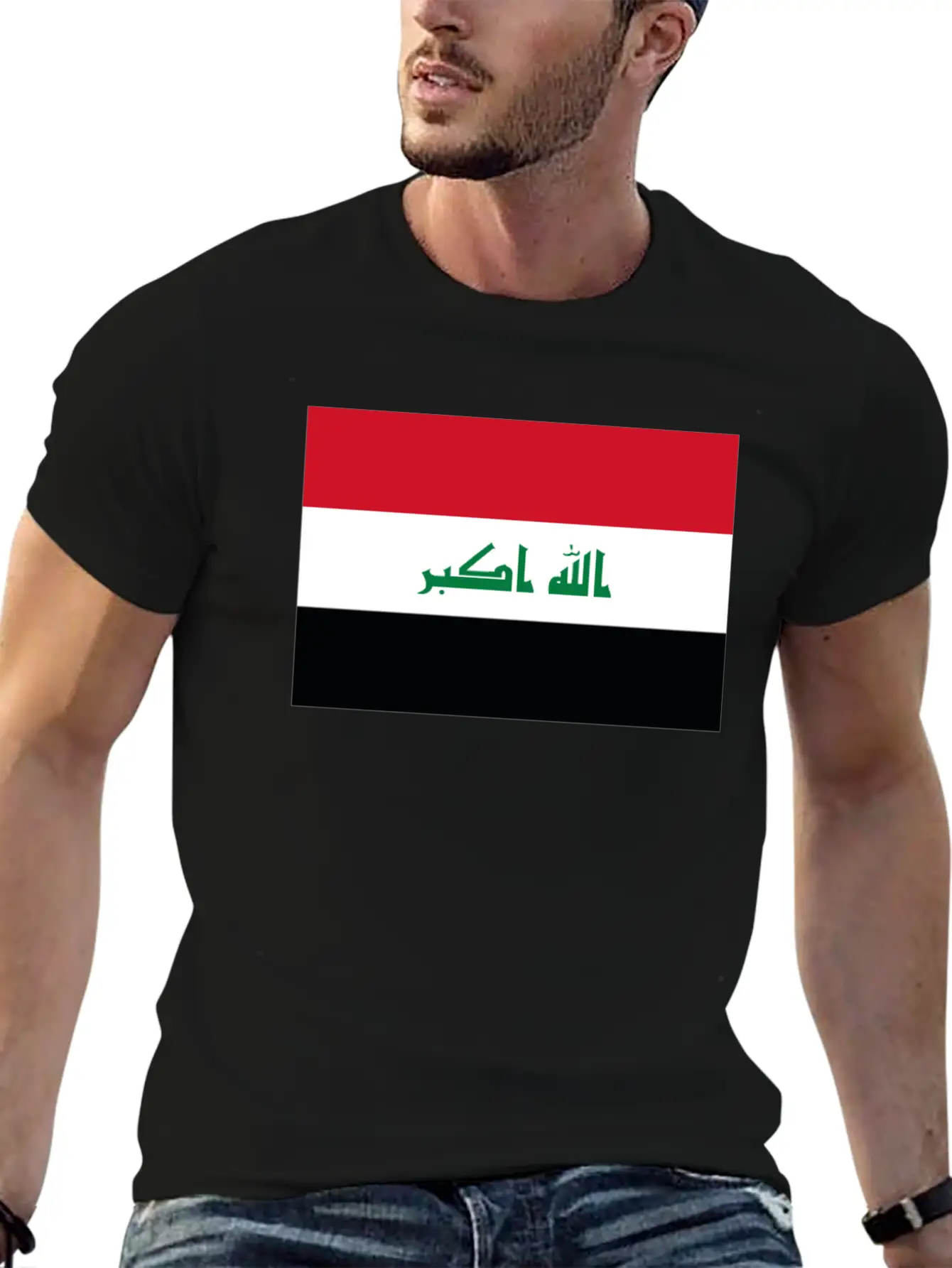 Official Iraq Flag Iraqi Country Pride Lightweight Cotton T-Shirt – Daily Comfort Graphic Shirt