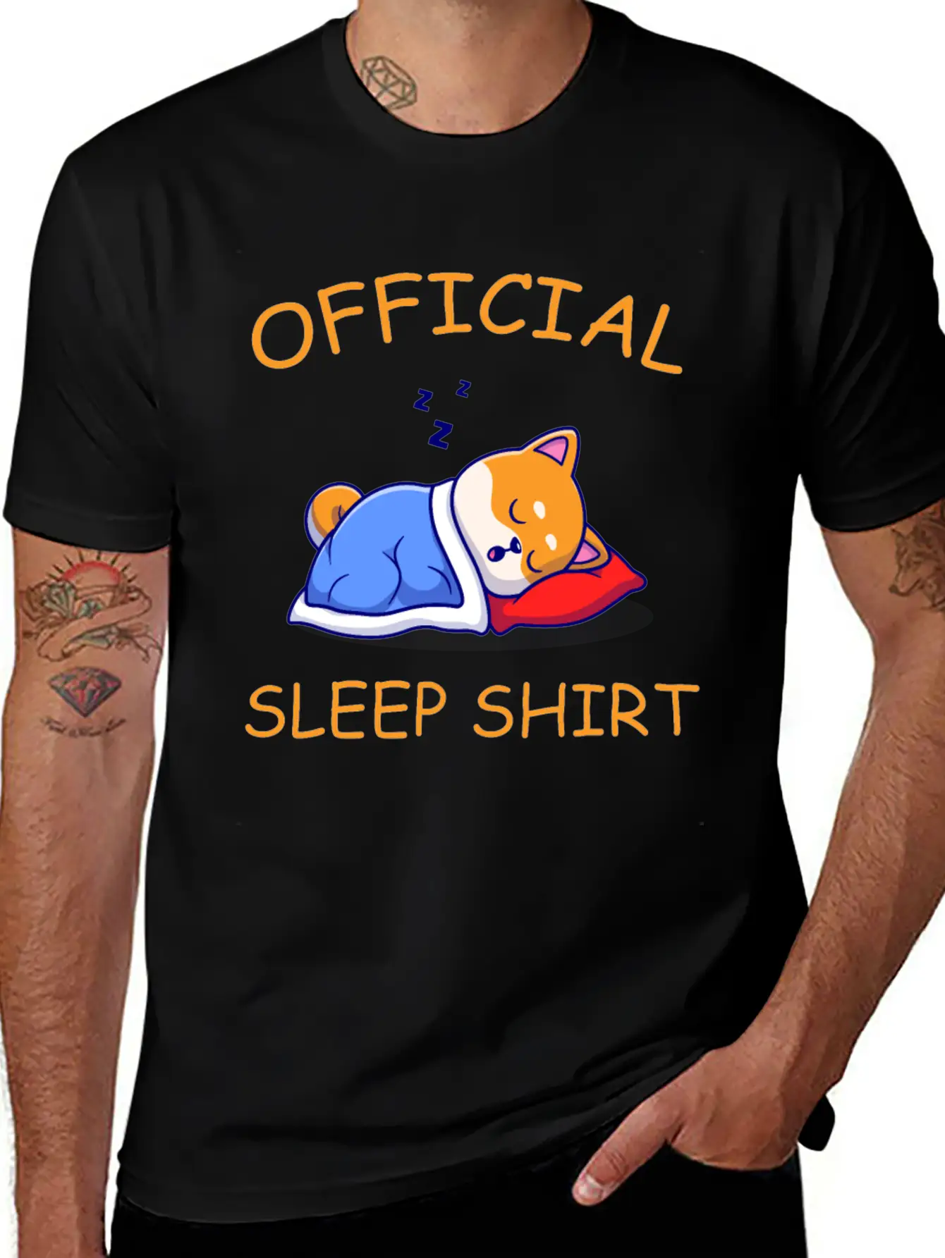 Official Sleep Shirt Lightweight Cotton T-Shirt – Daily Comfort Graphic Shirt