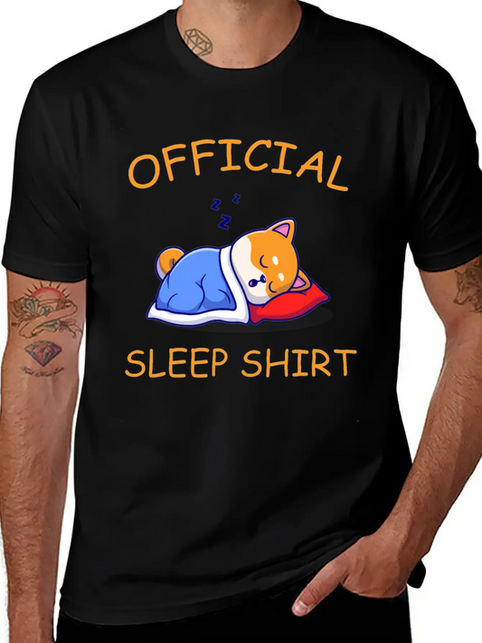 Official Sleep Shirt Lightweight Cotton T-Shirt – Daily Comfort Graphic Shirt