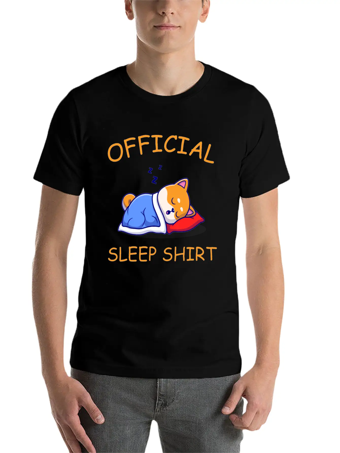 Official Sleep Shirt Lightweight Cotton T-Shirt – Daily Comfort Graphic Shirt