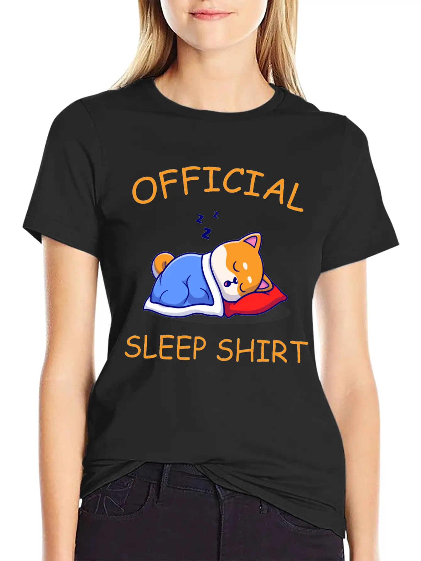 Official Sleep Shirt Lightweight Cotton T-Shirt – Daily Comfort Graphic Shirt