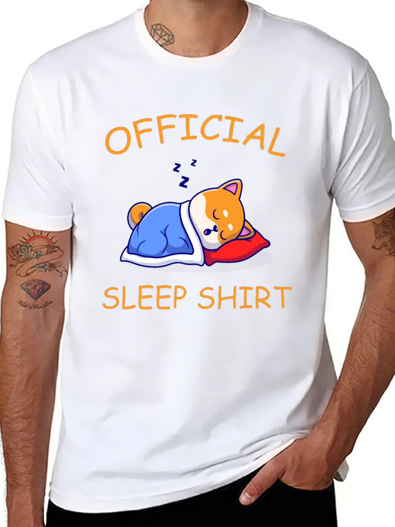 Official Sleep Shirt Lightweight Cotton T-Shirt – Daily Comfort Graphic Shirt