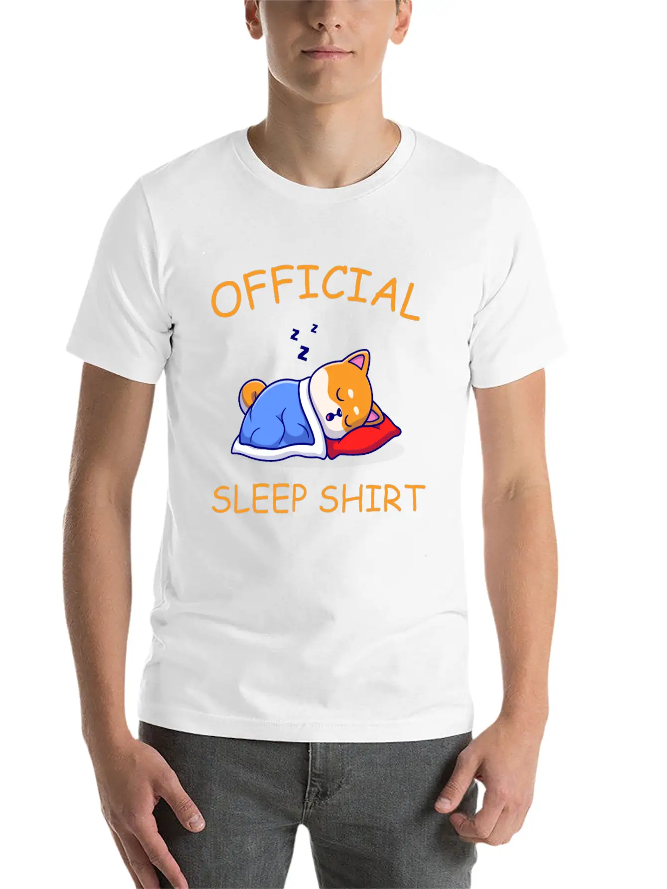 Official Sleep Shirt Lightweight Cotton T-Shirt – Daily Comfort Graphic Shirt