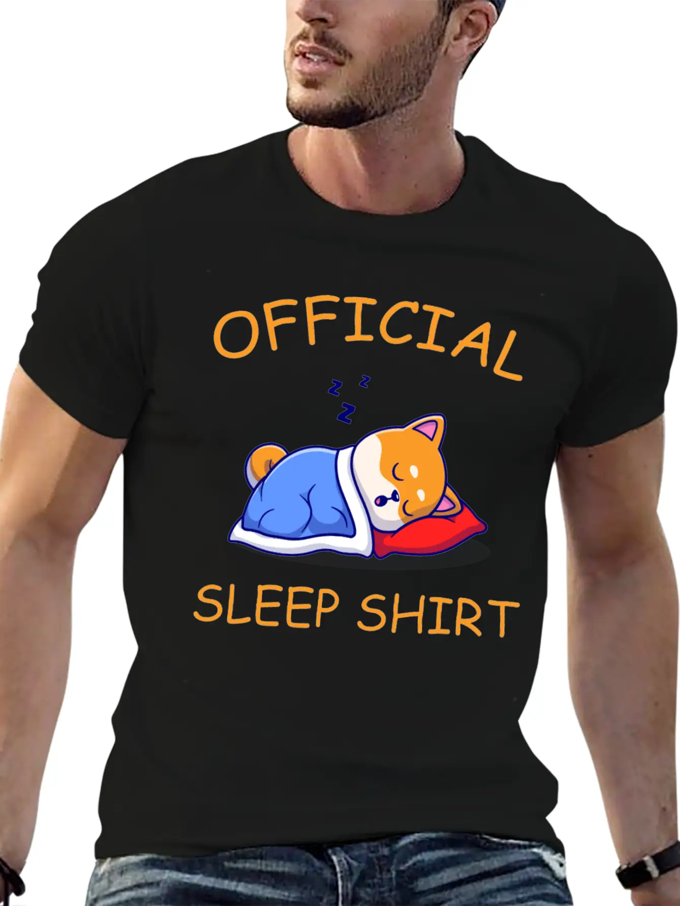 Official Sleep Shirt Lightweight Cotton T-Shirt – Daily Comfort Graphic Shirt