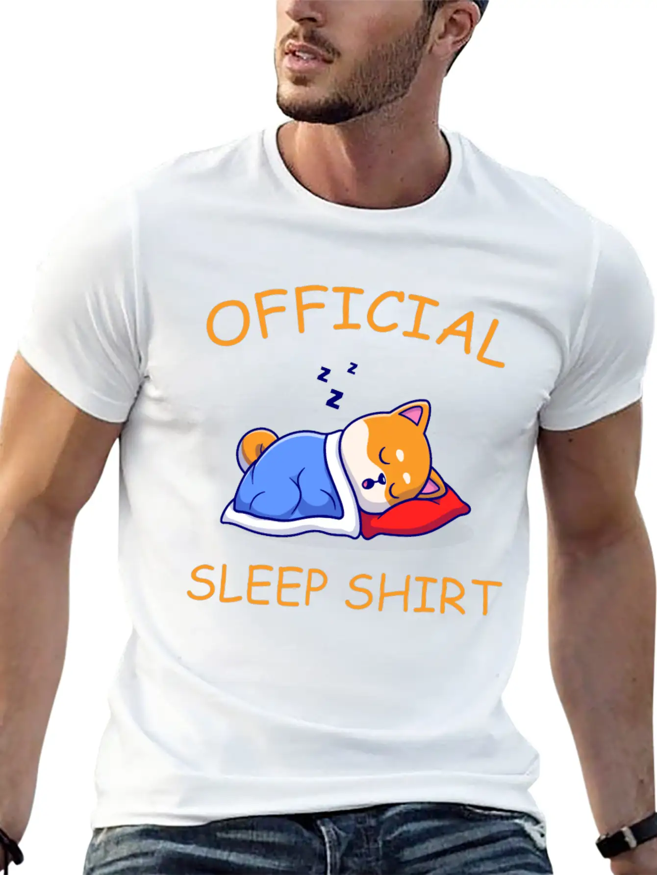 Official Sleep Shirt Lightweight Cotton T-Shirt – Daily Comfort Graphic Shirt