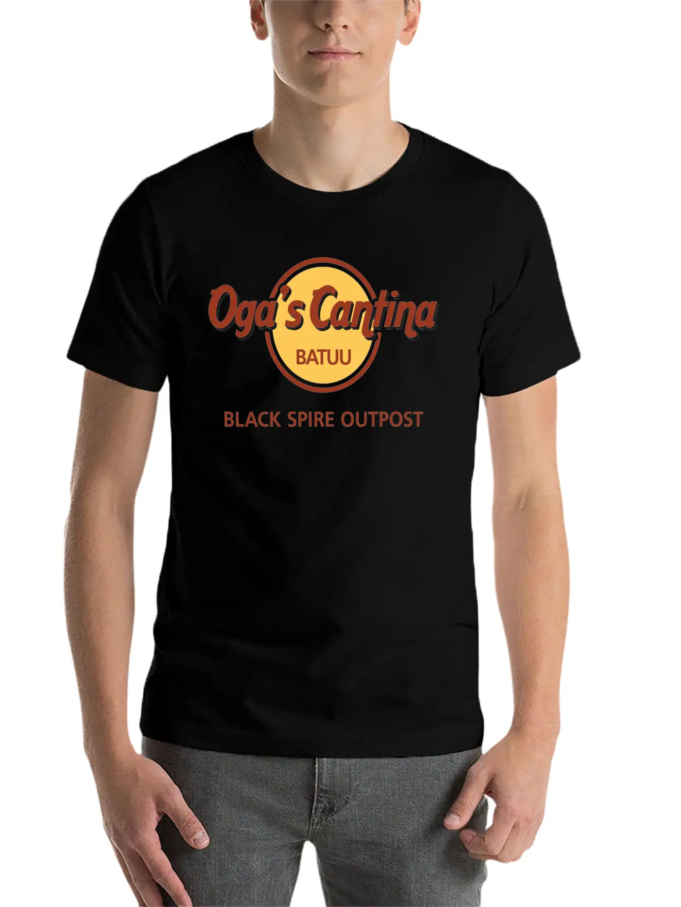 Oga's Cantina (HRC) Modern Fit Casual T-Shirt – Clean And Versatile Design