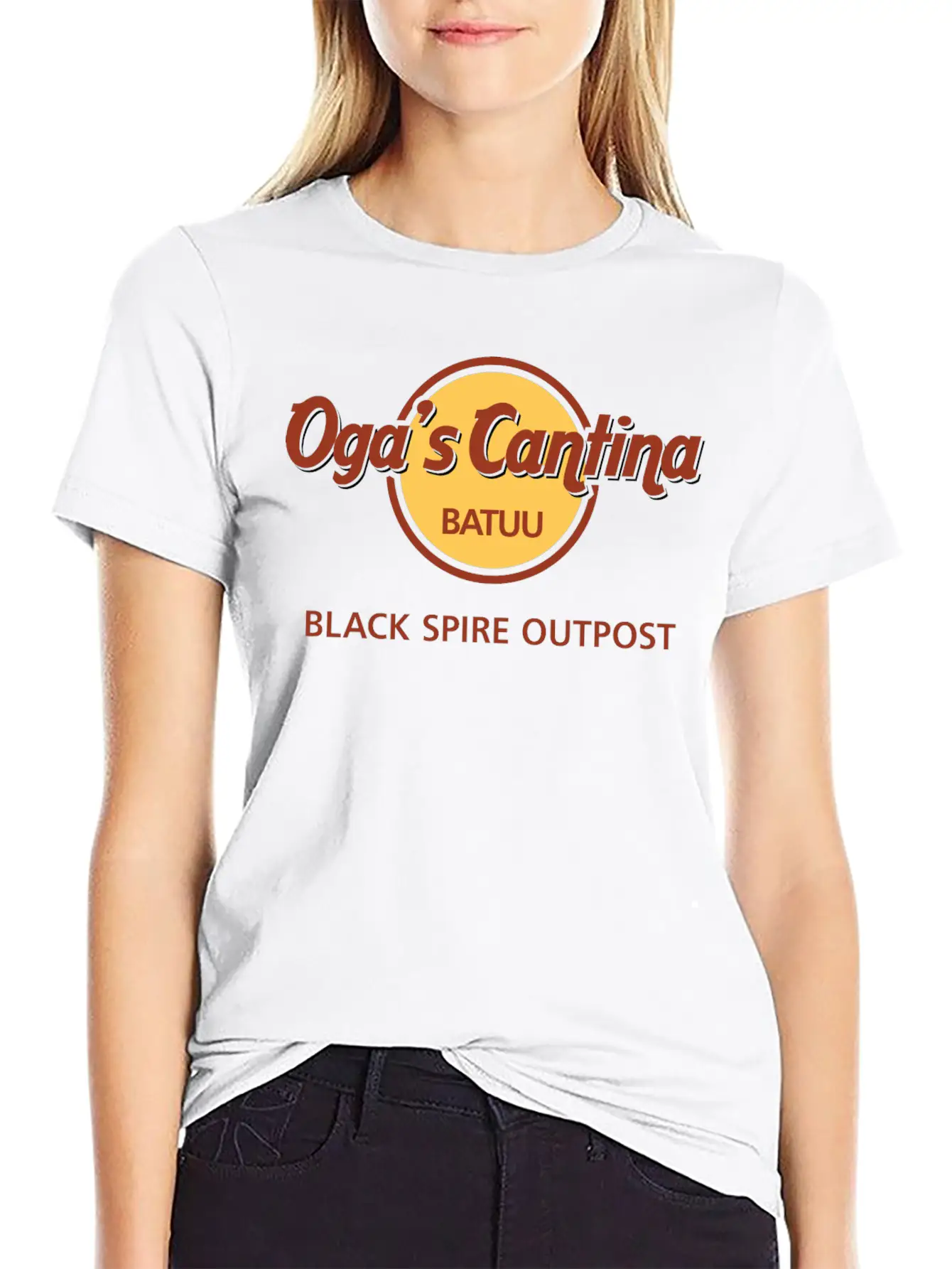 Oga's Cantina (HRC) Modern Fit Casual T-Shirt – Clean And Versatile Design