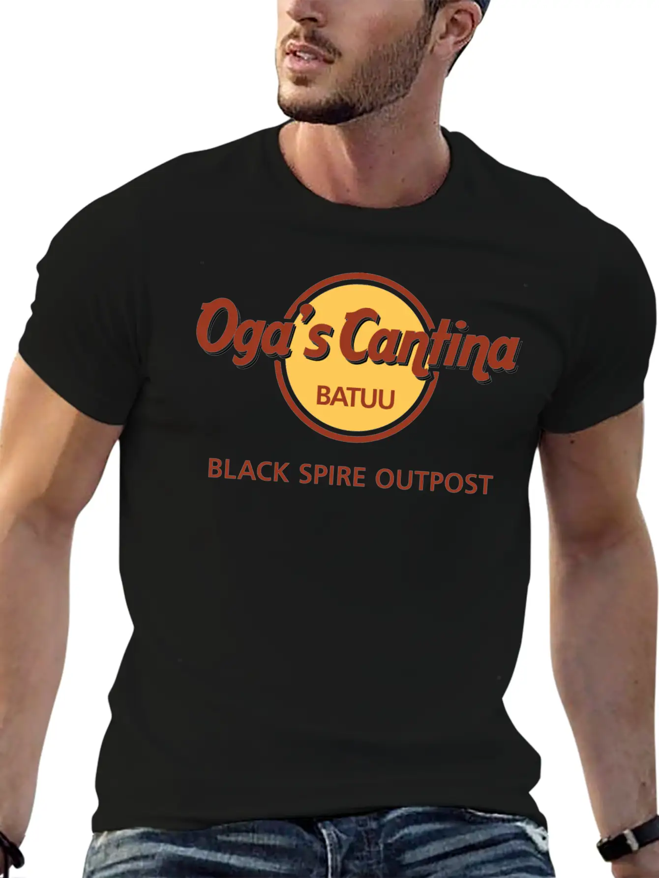 Oga's Cantina (HRC) Modern Fit Casual T-Shirt – Clean And Versatile Design