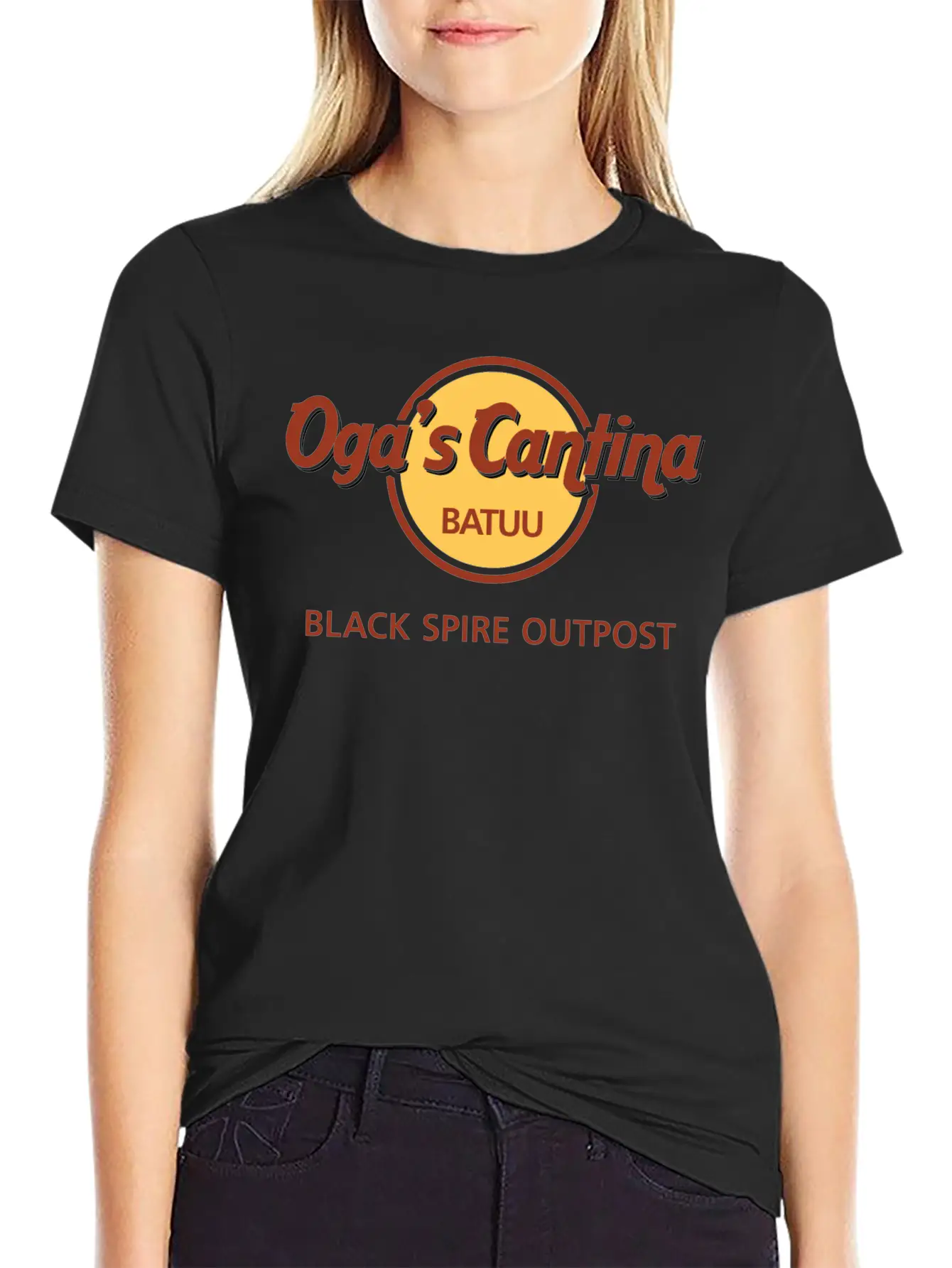 Oga's Cantina (HRC) Modern Fit Casual T-Shirt – Clean And Versatile Design