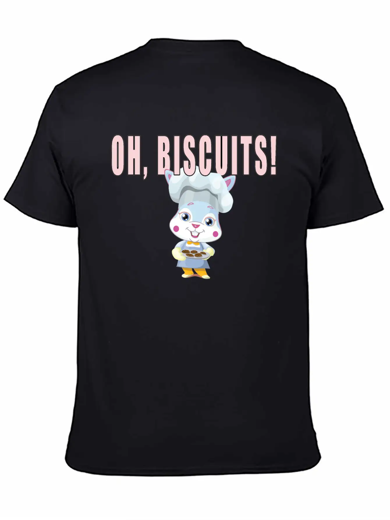 Oh Biscuits - Easter Bunny, Cute, Fluffy Bunny Unisex Casual T-Shirt – Clean Design For Daily Comfort