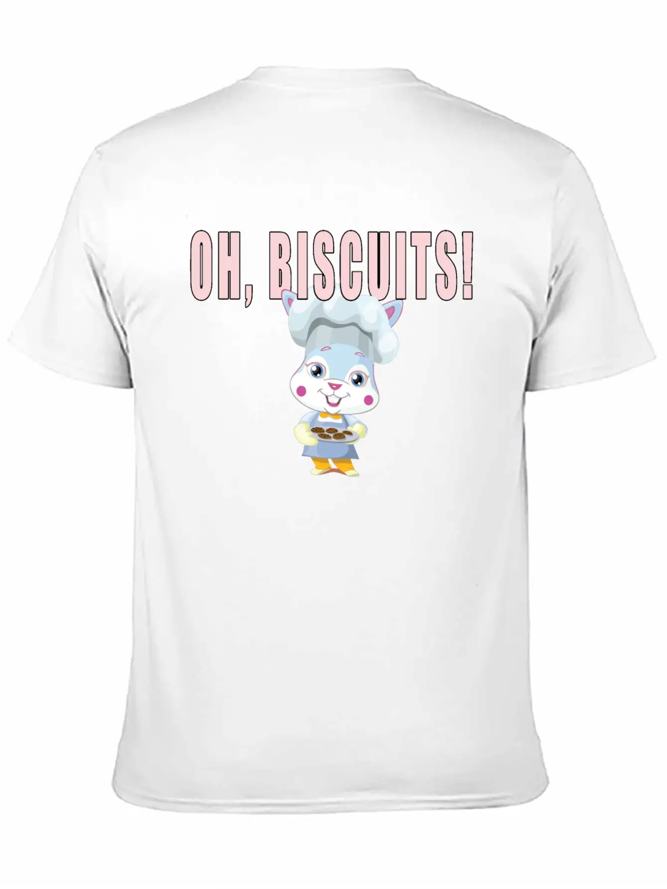 Oh Biscuits - Easter Bunny, Cute, Fluffy Bunny Unisex Casual T-Shirt – Clean Design For Daily Comfort