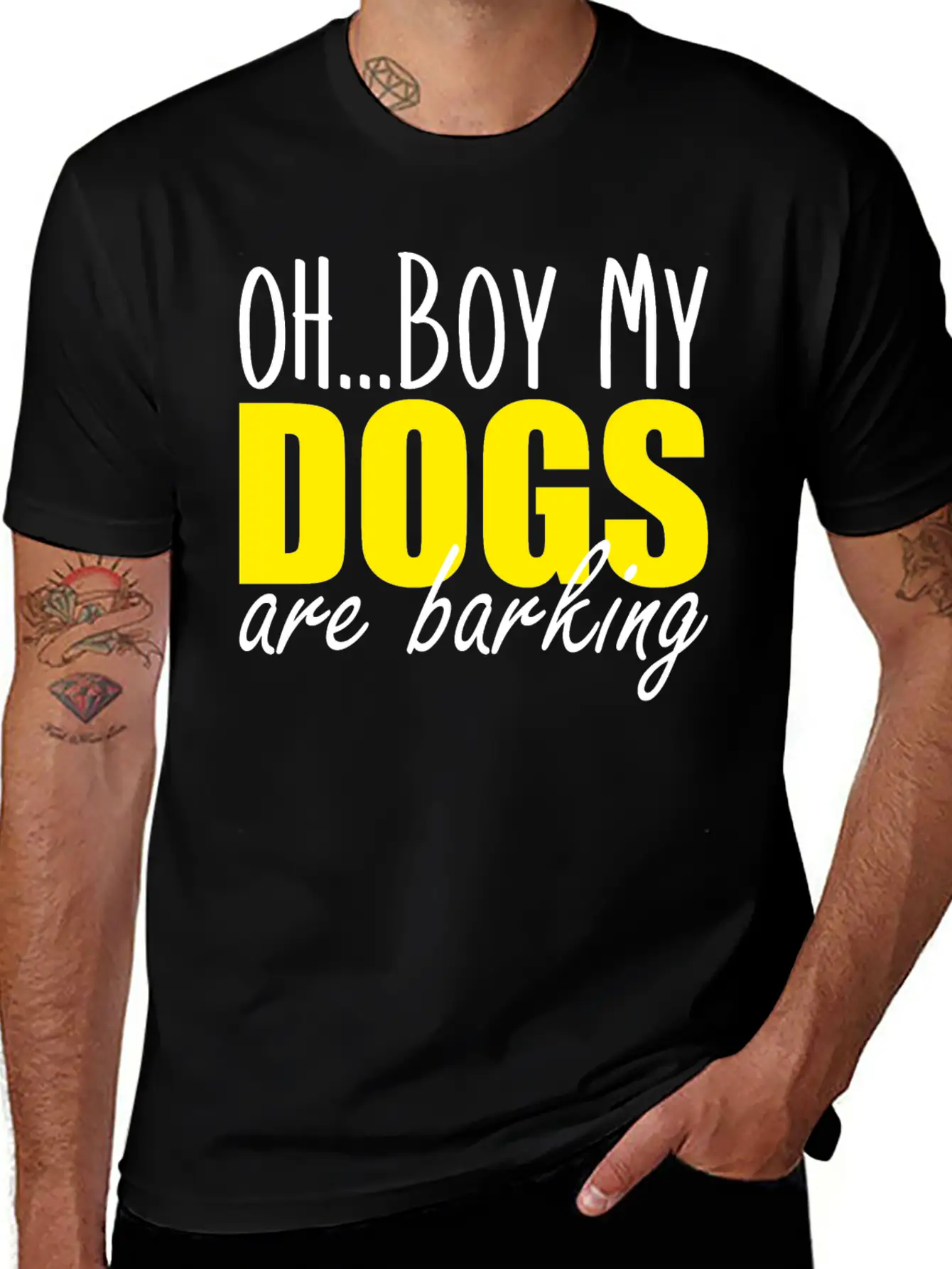 Oh Boy My Dogs Are Barking Relaxed Everyday Tee – Lightweight And Durable Cotton