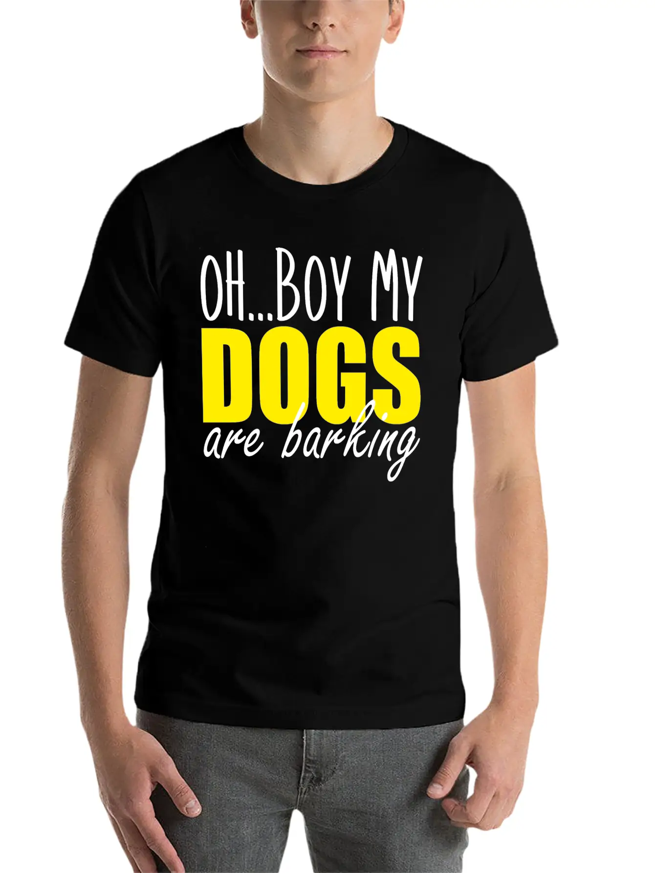 Oh Boy My Dogs Are Barking Relaxed Everyday Tee – Lightweight And Durable Cotton