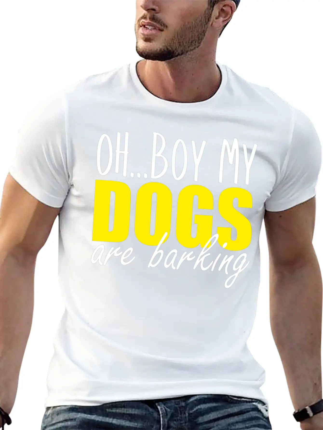 Oh Boy My Dogs Are Barking Relaxed Everyday Tee – Lightweight And Durable Cotton