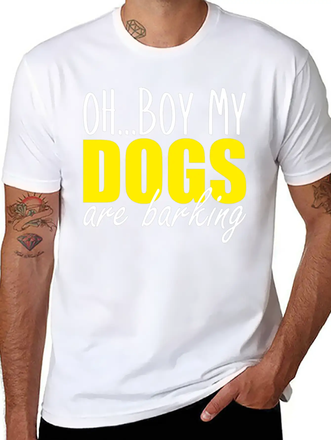 Oh Boy My Dogs Are Barking Relaxed Everyday Tee – Lightweight And Durable Cotton