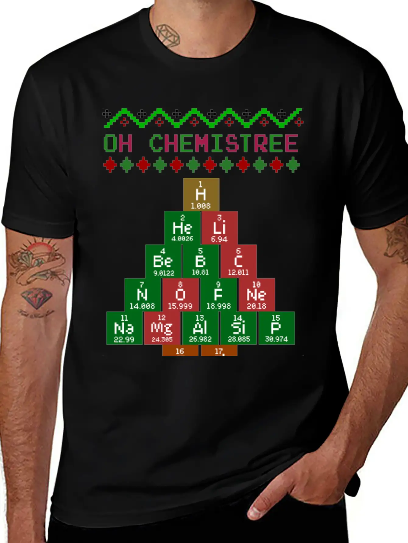 Oh Chemistree Ugly Christmas Sweater For Chemists Unisex Casual T-Shirt – Clean Design For Daily Comfort