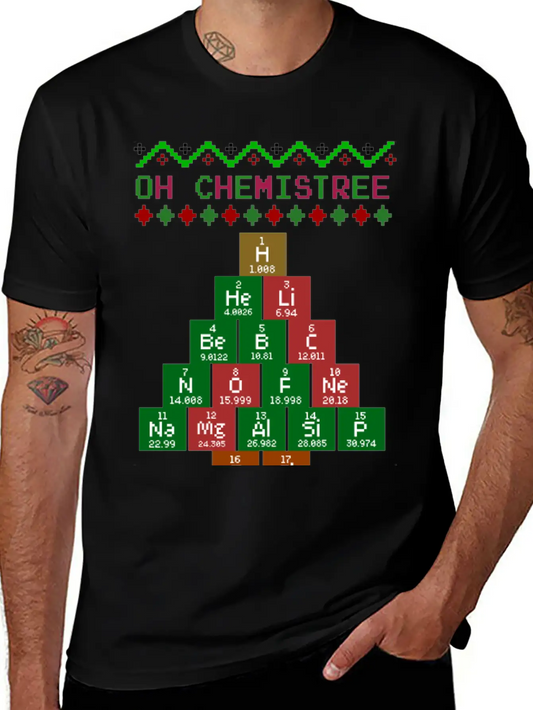 Oh Chemistree Ugly Christmas Sweater For Chemists Unisex Casual T-Shirt – Clean Design For Daily Comfort