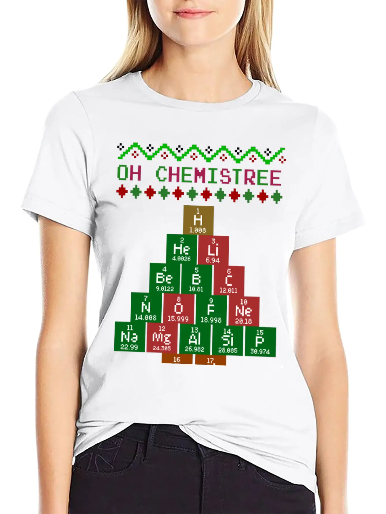 Oh Chemistree Ugly Christmas Sweater For Chemists Unisex Casual T-Shirt – Clean Design For Daily Comfort