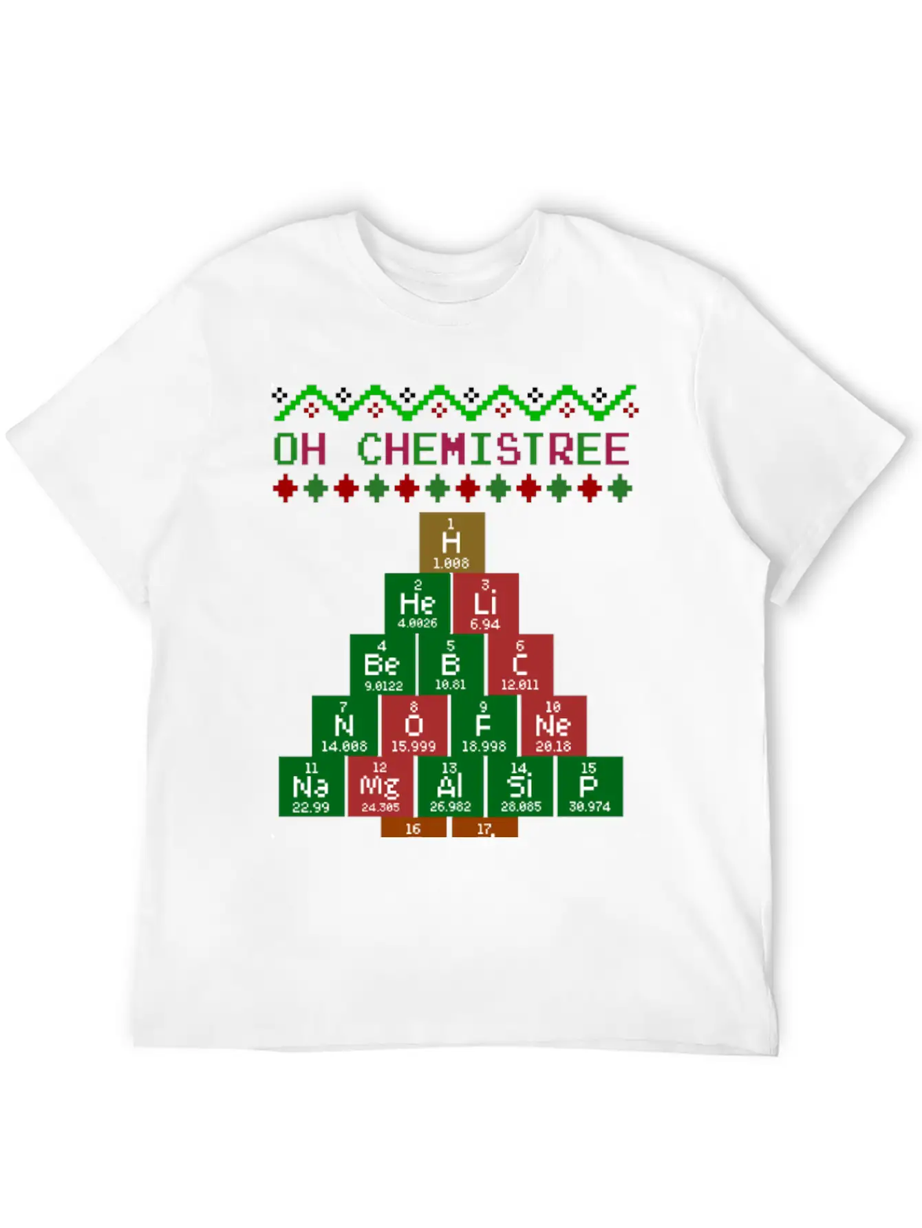Oh Chemistree Ugly Christmas Sweater For Chemists Unisex Casual T-Shirt – Clean Design For Daily Comfort
