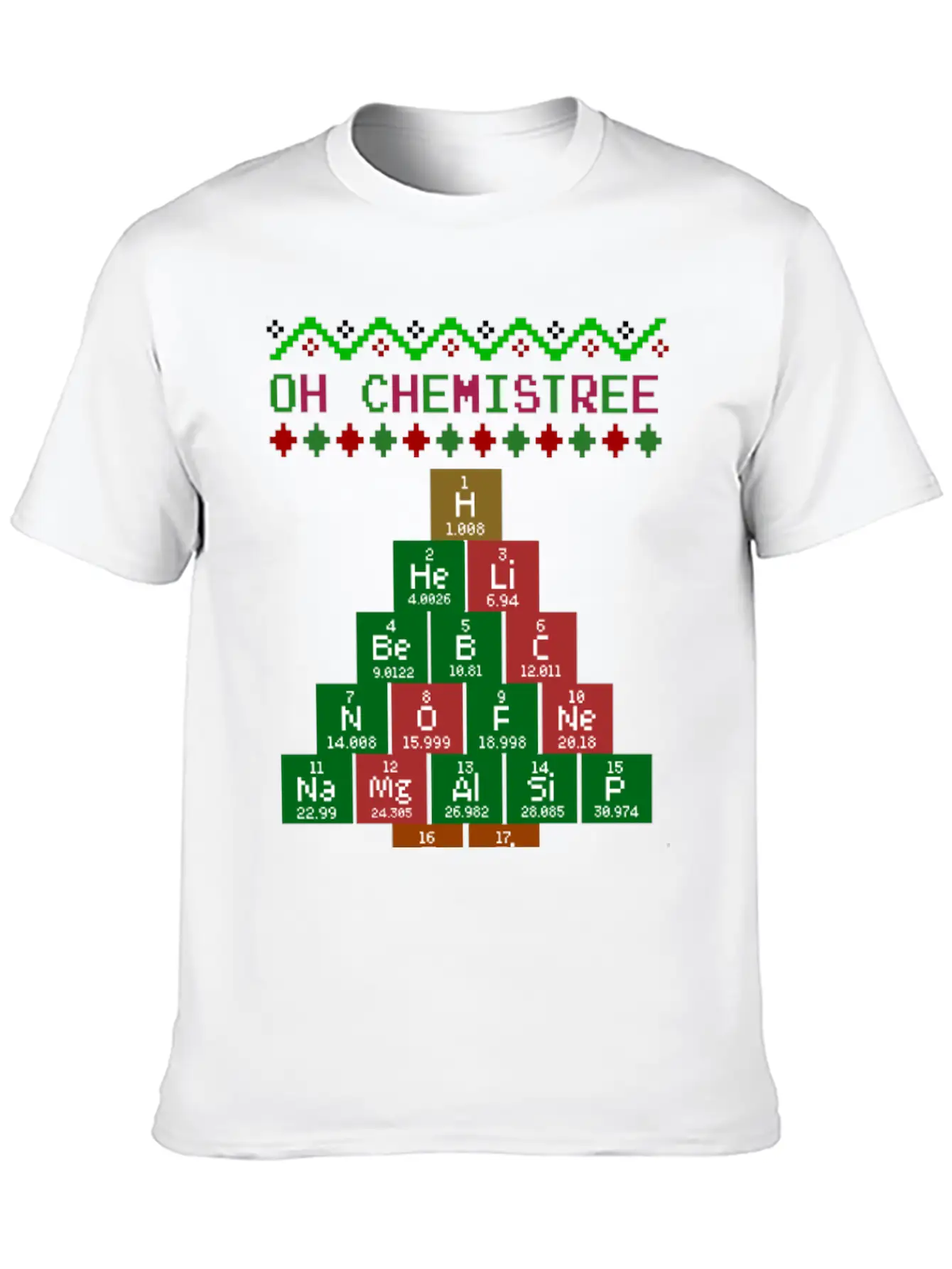 Oh Chemistree Ugly Christmas Sweater For Chemists Unisex Casual T-Shirt – Clean Design For Daily Comfort