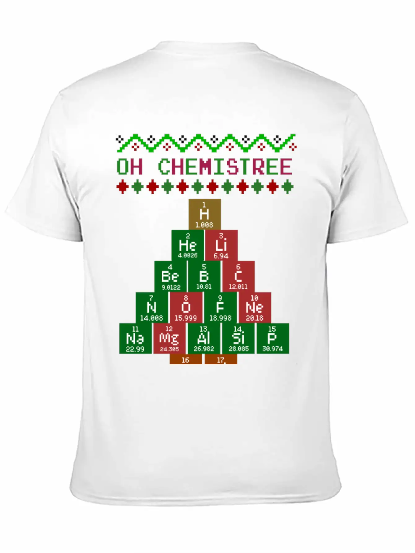 Oh Chemistree Ugly Christmas Sweater For Chemists Unisex Casual T-Shirt – Clean Design For Daily Comfort