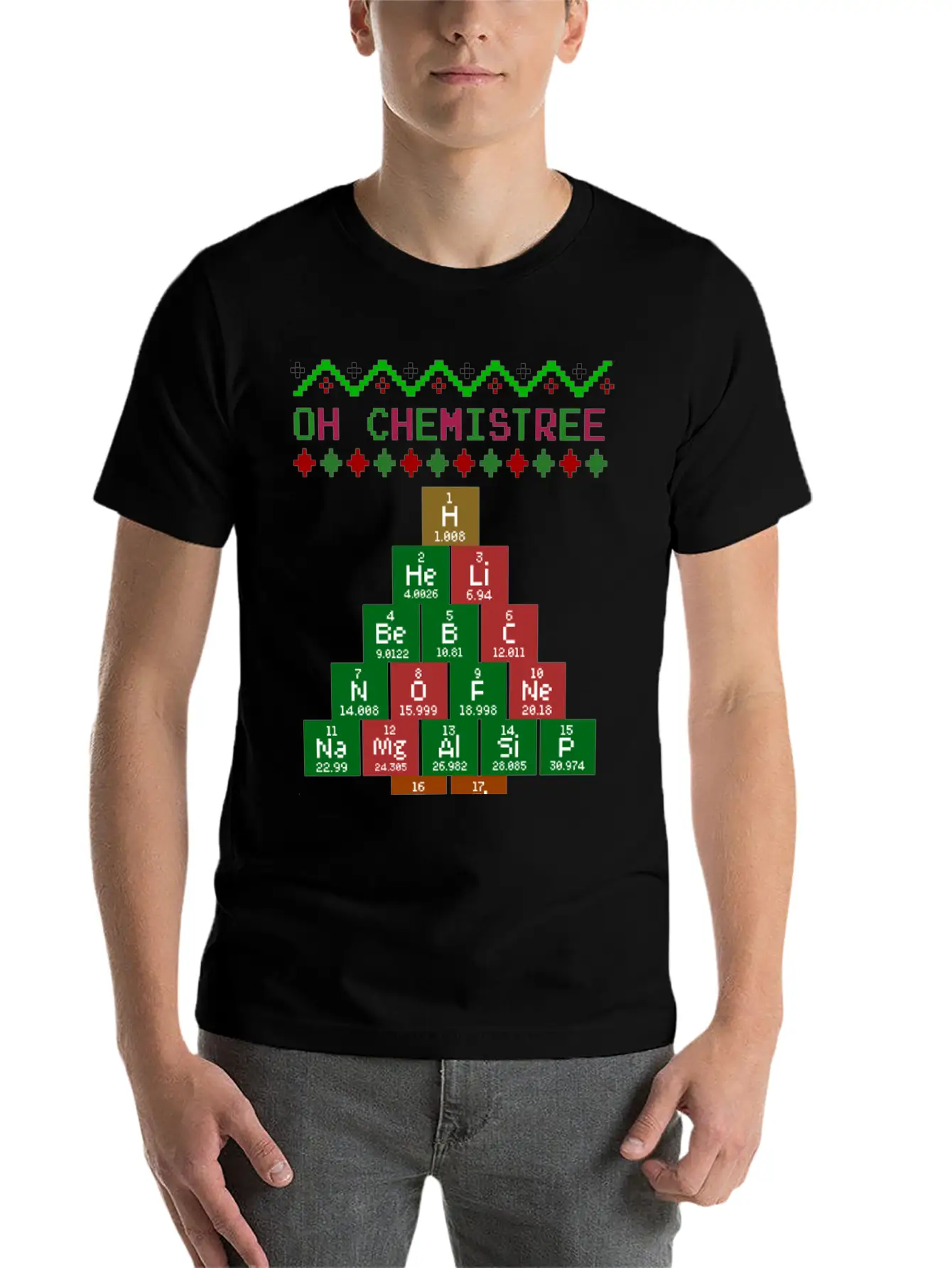 Oh Chemistree Ugly Christmas Sweater For Chemists Unisex Casual T-Shirt – Clean Design For Daily Comfort