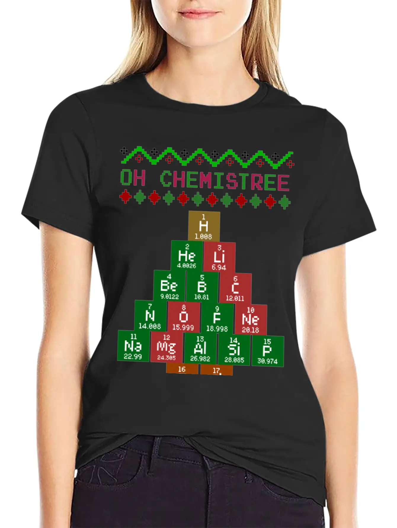 Oh Chemistree Ugly Christmas Sweater For Chemists Unisex Casual T-Shirt – Clean Design For Daily Comfort