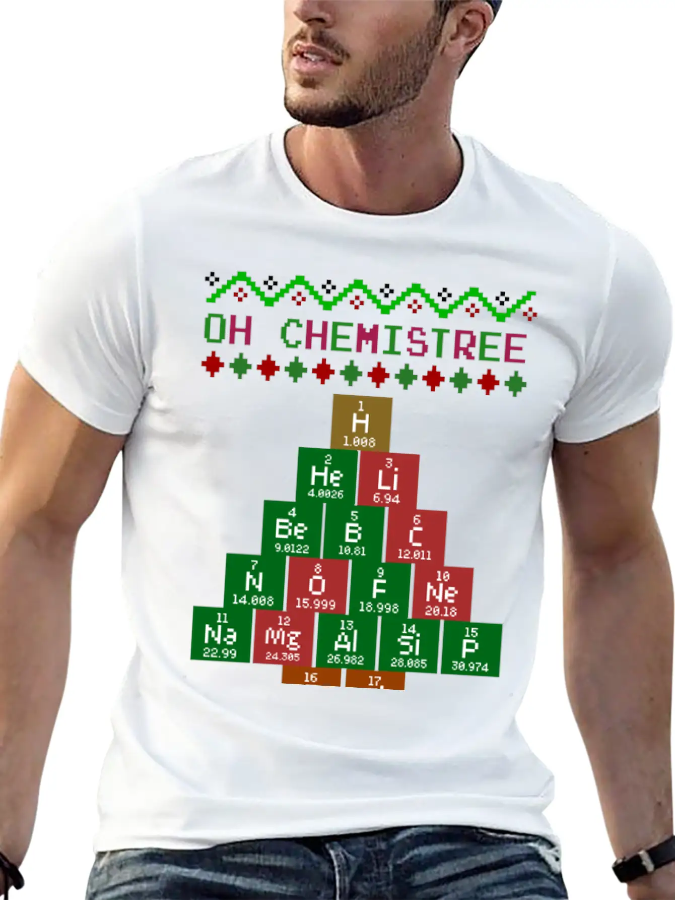 Oh Chemistree Ugly Christmas Sweater For Chemists Unisex Casual T-Shirt – Clean Design For Daily Comfort