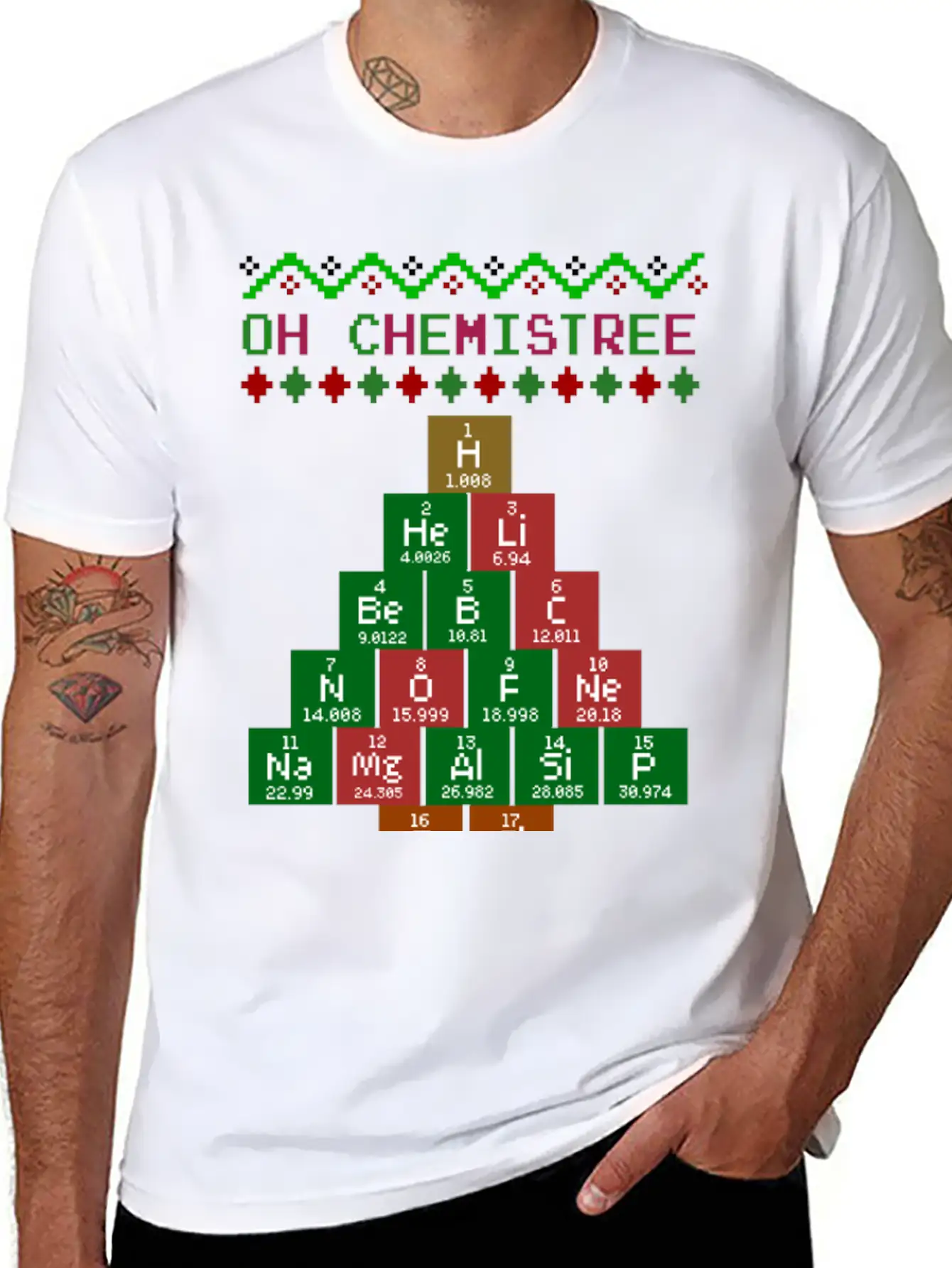 Oh Chemistree Ugly Christmas Sweater For Chemists Unisex Casual T-Shirt – Clean Design For Daily Comfort