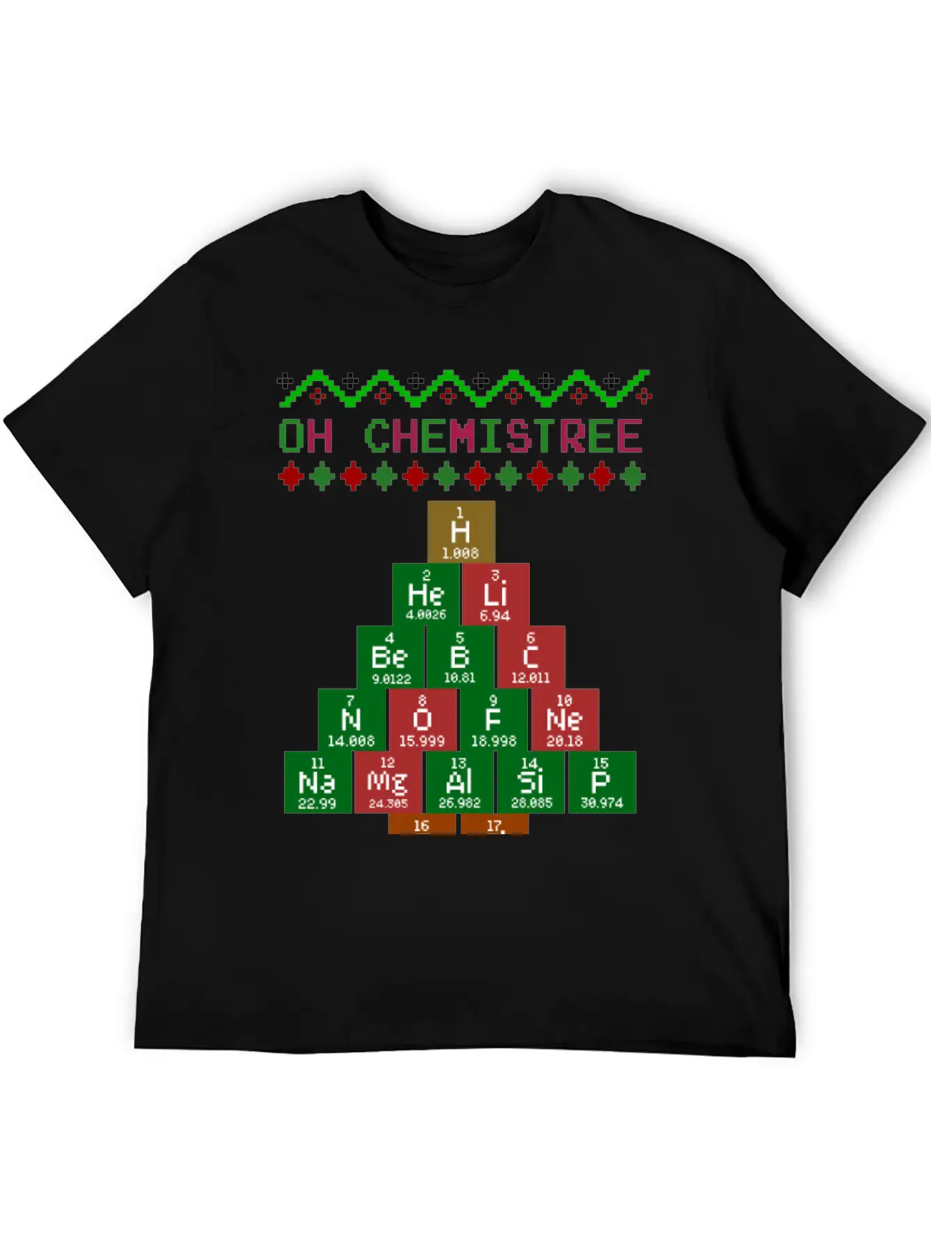 Oh Chemistree Ugly Christmas Sweater For Chemists Unisex Casual T-Shirt – Clean Design For Daily Comfort
