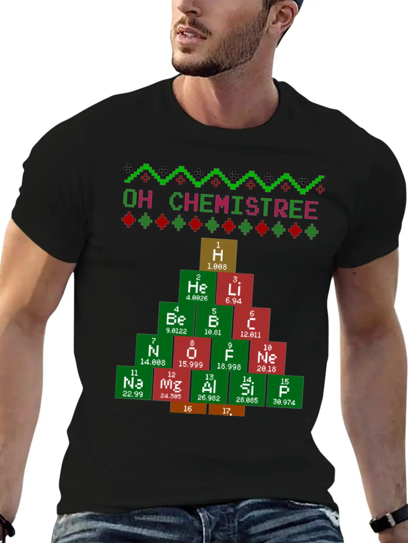 Oh Chemistree Ugly Christmas Sweater For Chemists Unisex Casual T-Shirt – Clean Design For Daily Comfort