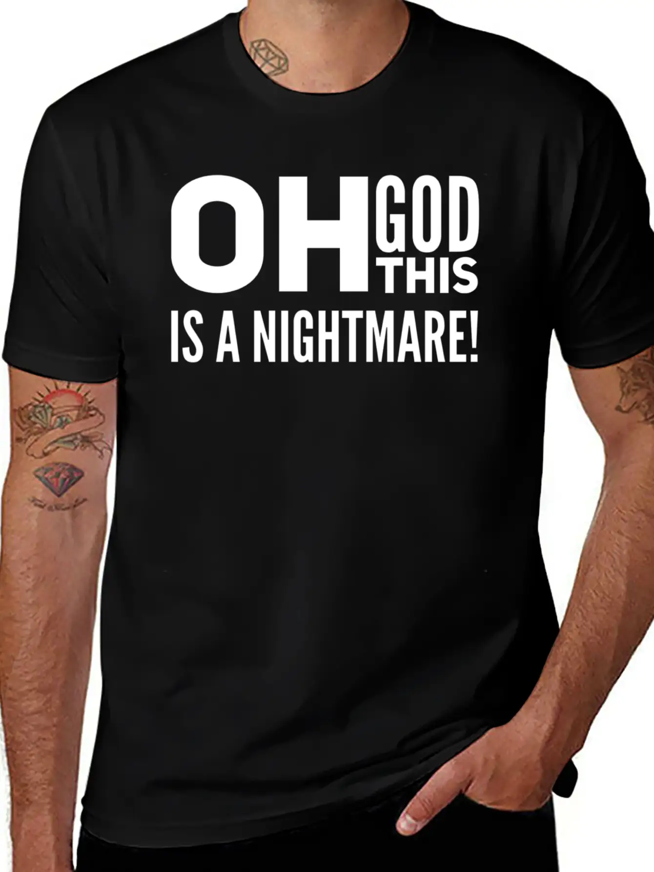 Oh God, This Is A Nightmare! Funny Pessimistic Essential Cotton Tee For Daily Outfits – Unisex Style