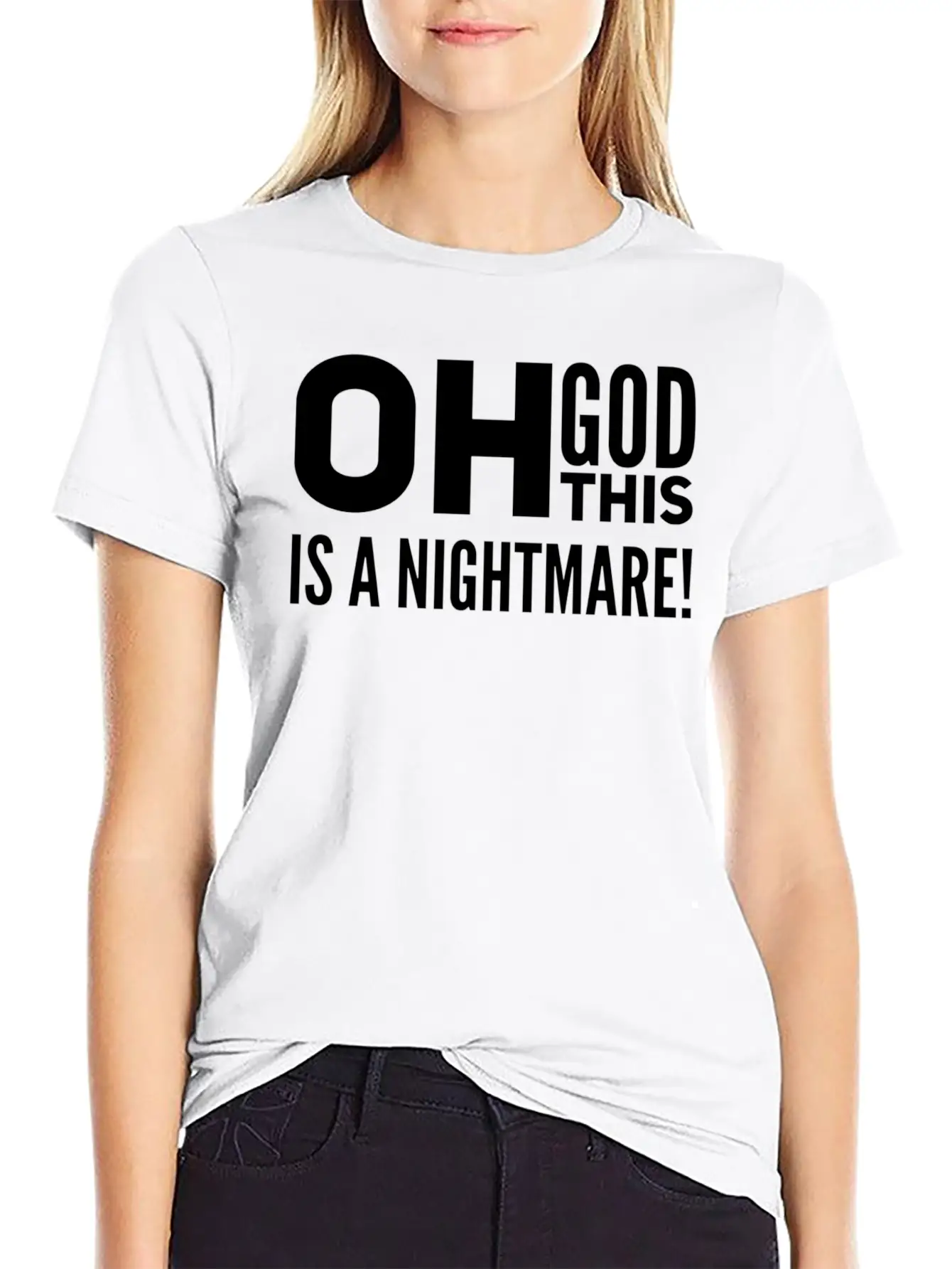Oh God, This Is A Nightmare! Funny Pessimistic Essential Cotton Tee For Daily Outfits – Unisex Style