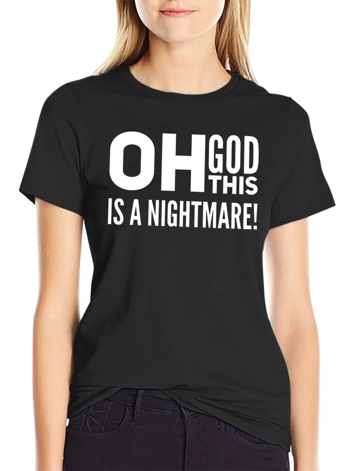 Oh God, This Is A Nightmare! Funny Pessimistic Essential Cotton Tee For Daily Outfits – Unisex Style
