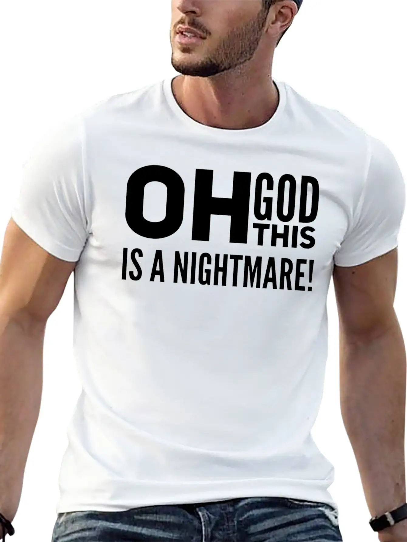 Oh God, This Is A Nightmare! Funny Pessimistic Essential Cotton Tee For Daily Outfits – Unisex Style