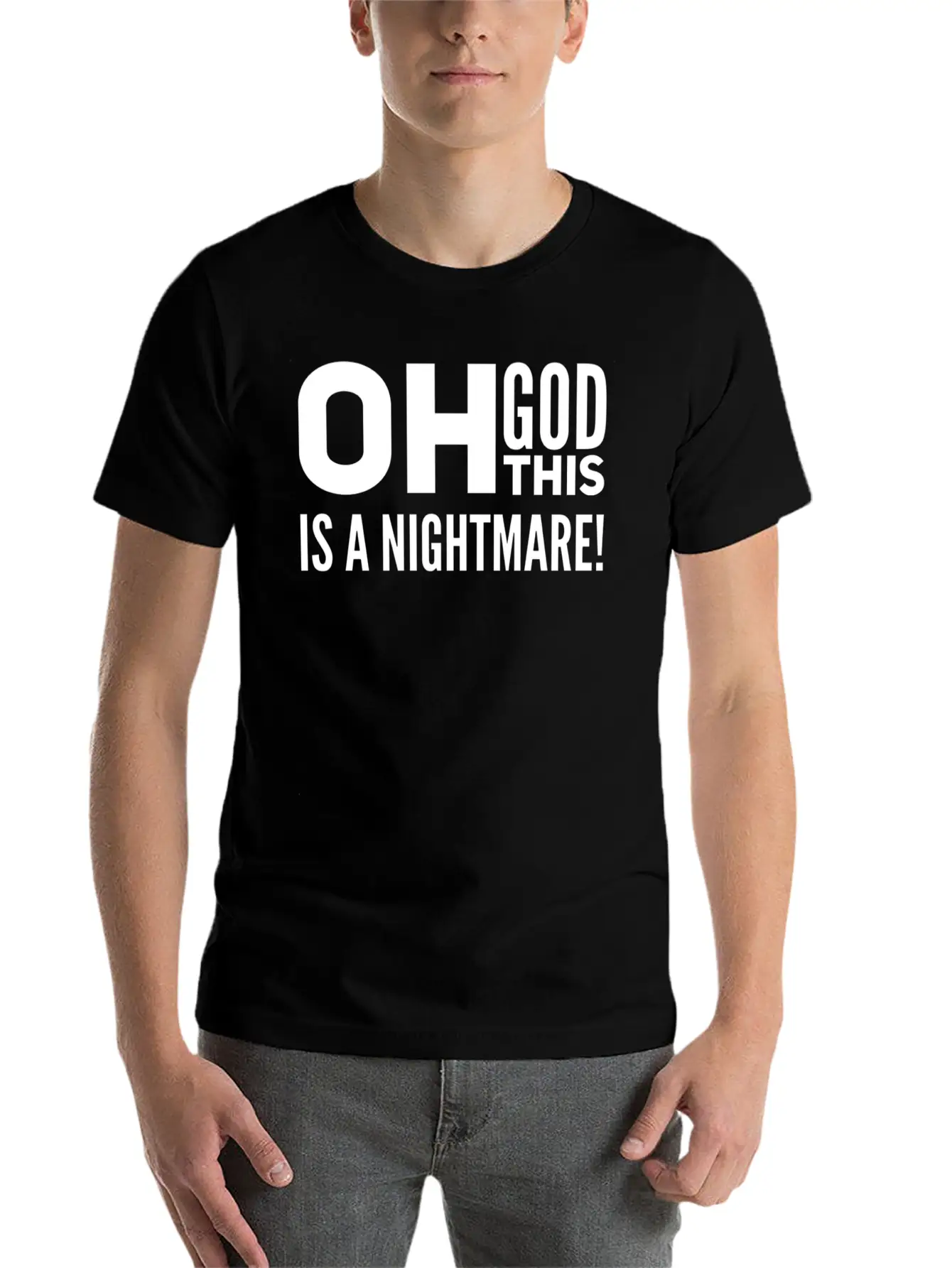 Oh God, This Is A Nightmare! Funny Pessimistic Essential Cotton Tee For Daily Outfits – Unisex Style