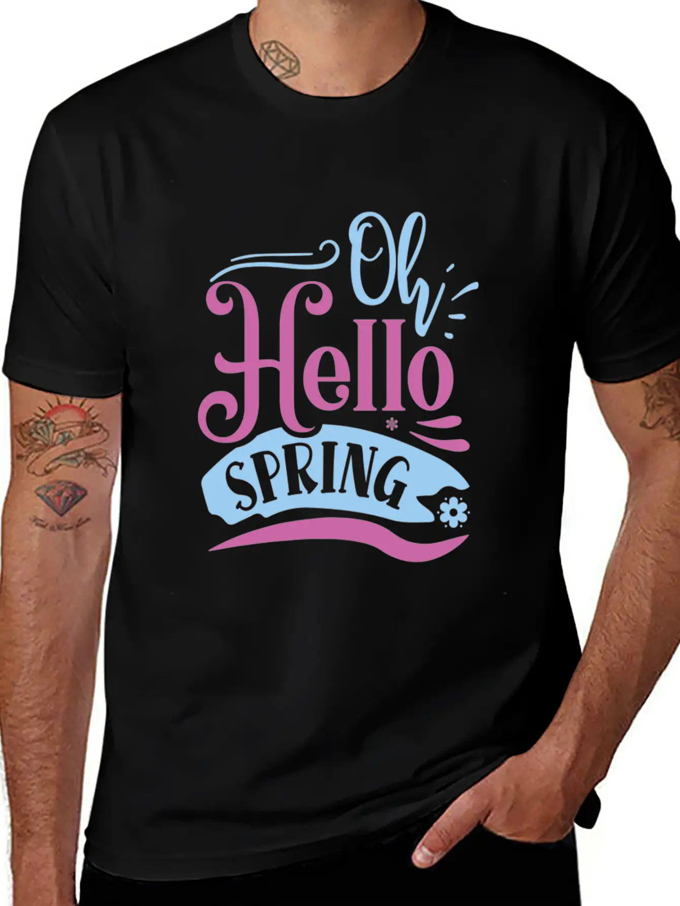 Oh Hello Spring 01 Modern Fit Casual T-Shirt – Clean And Versatile Design