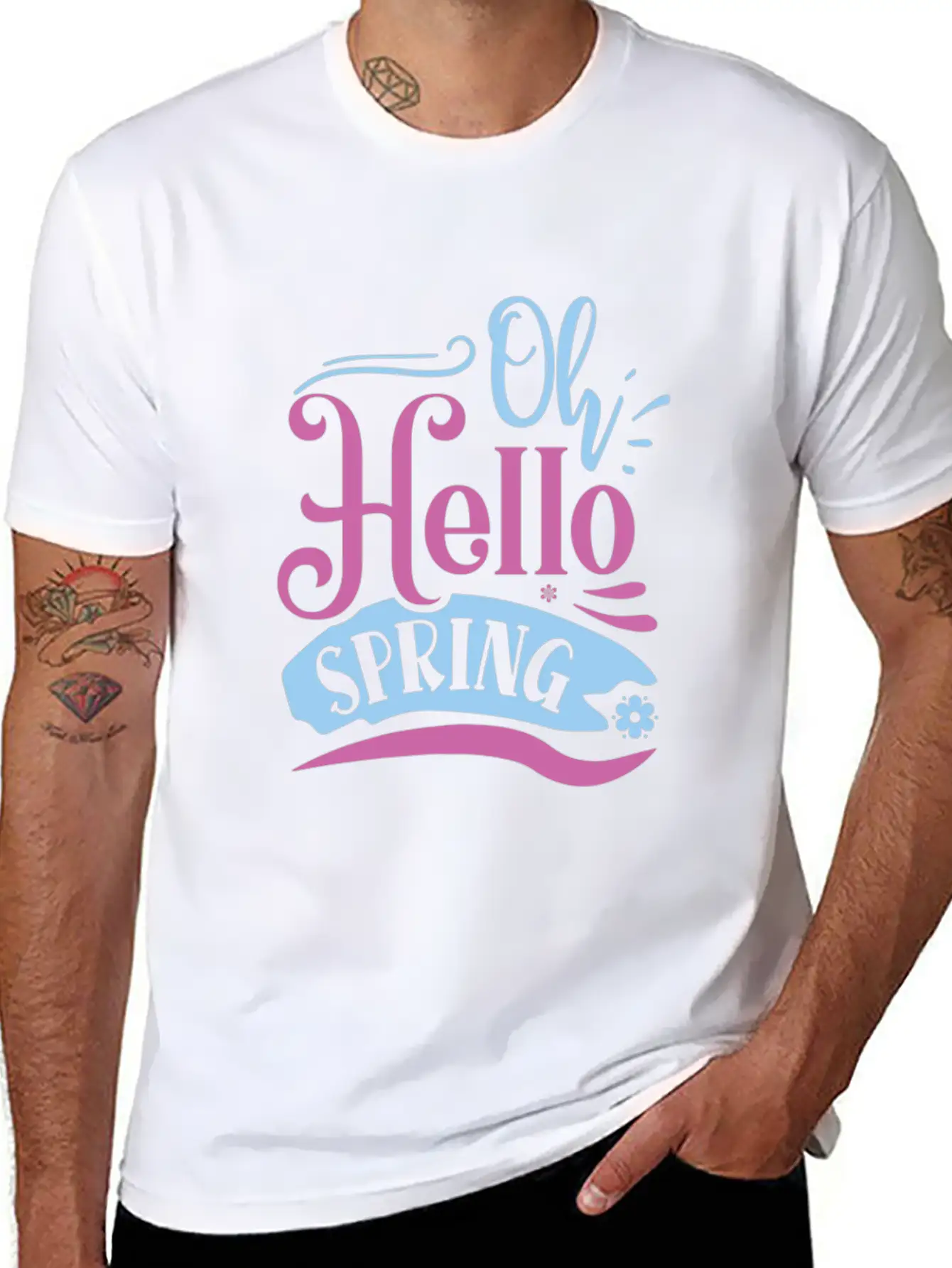 Oh Hello Spring 01 Modern Fit Casual T-Shirt – Clean And Versatile Design