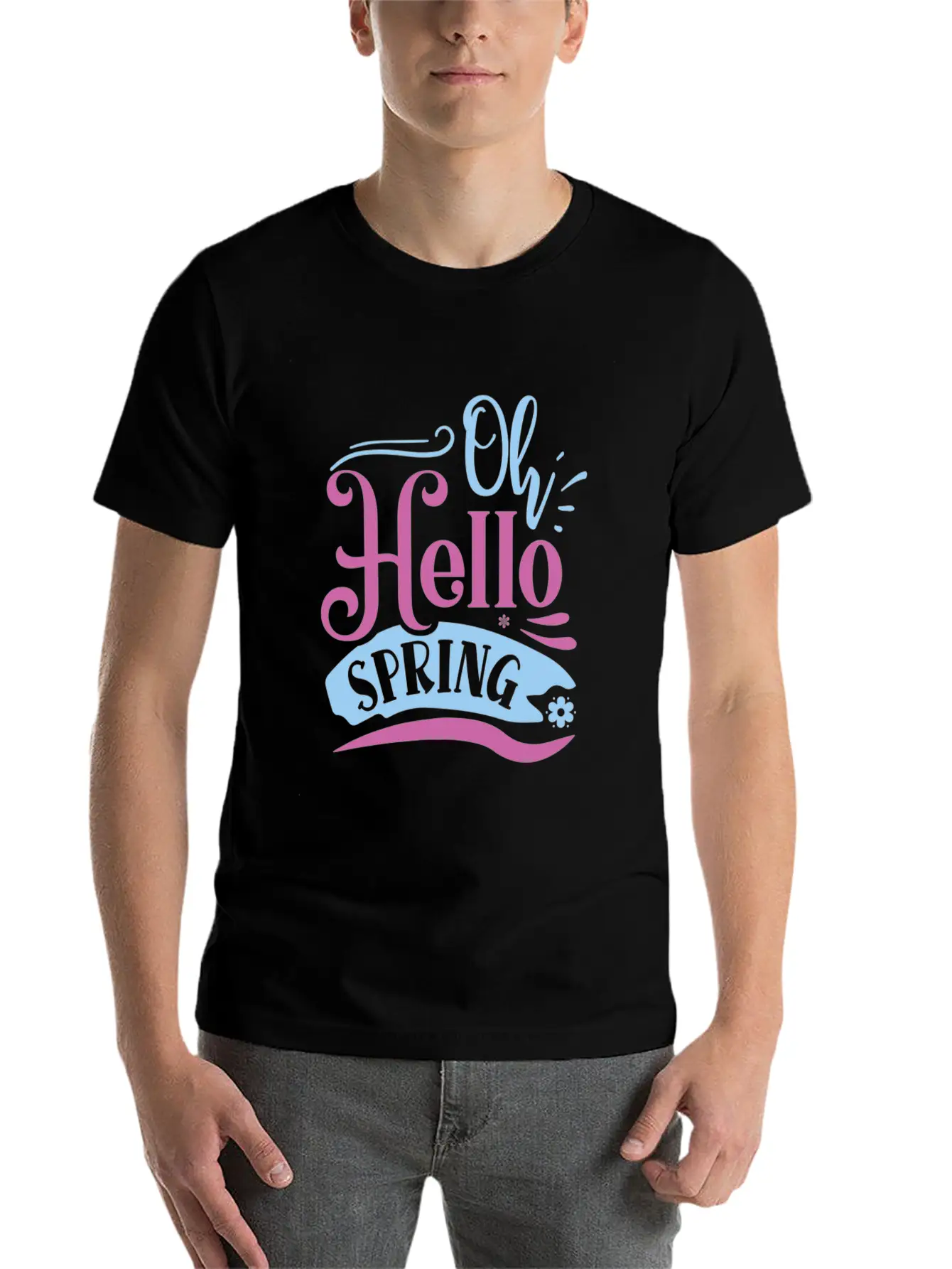 Oh Hello Spring 01 Modern Fit Casual T-Shirt – Clean And Versatile Design