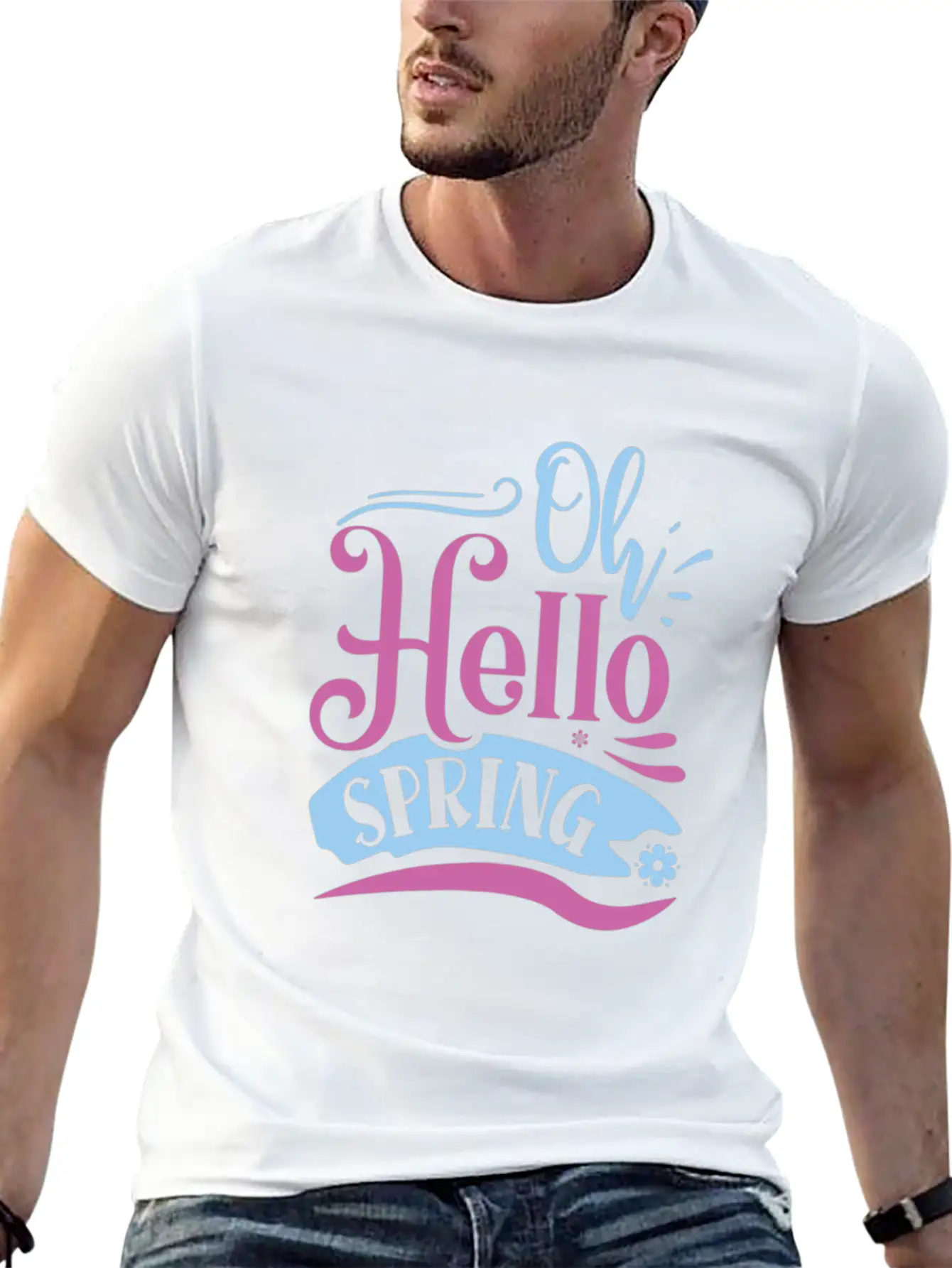 Oh Hello Spring 01 Modern Fit Casual T-Shirt – Clean And Versatile Design