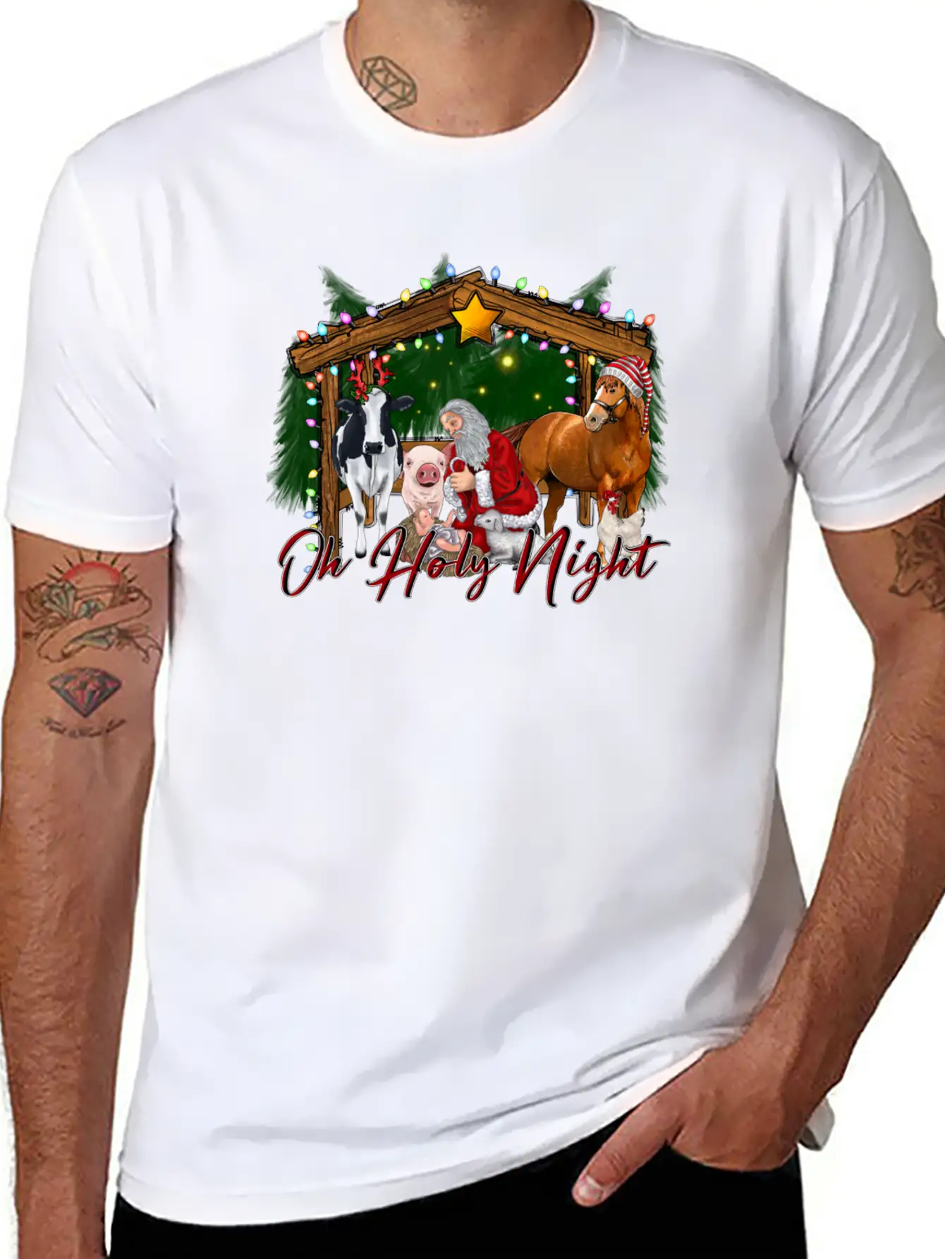 Oh Holy Night Modern Fit Casual T-Shirt ��� Clean And Versatile Design