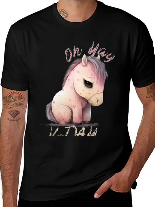 Oh Yay V-day Horse Unisex Casual T-Shirt – Clean Design For Daily Comfort