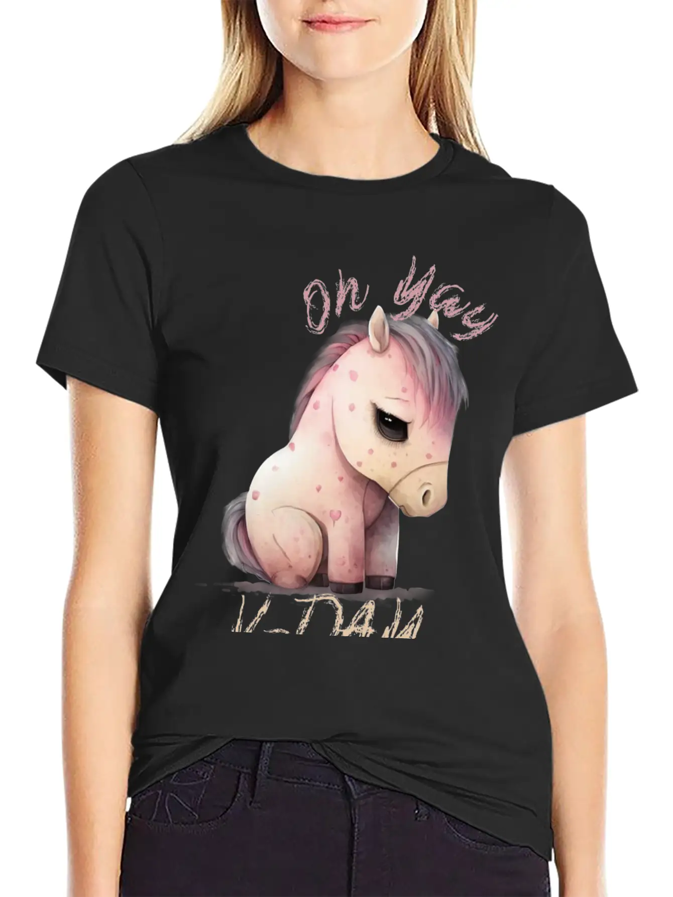 Oh Yay V-day Horse Unisex Casual T-Shirt – Clean Design For Daily Comfort