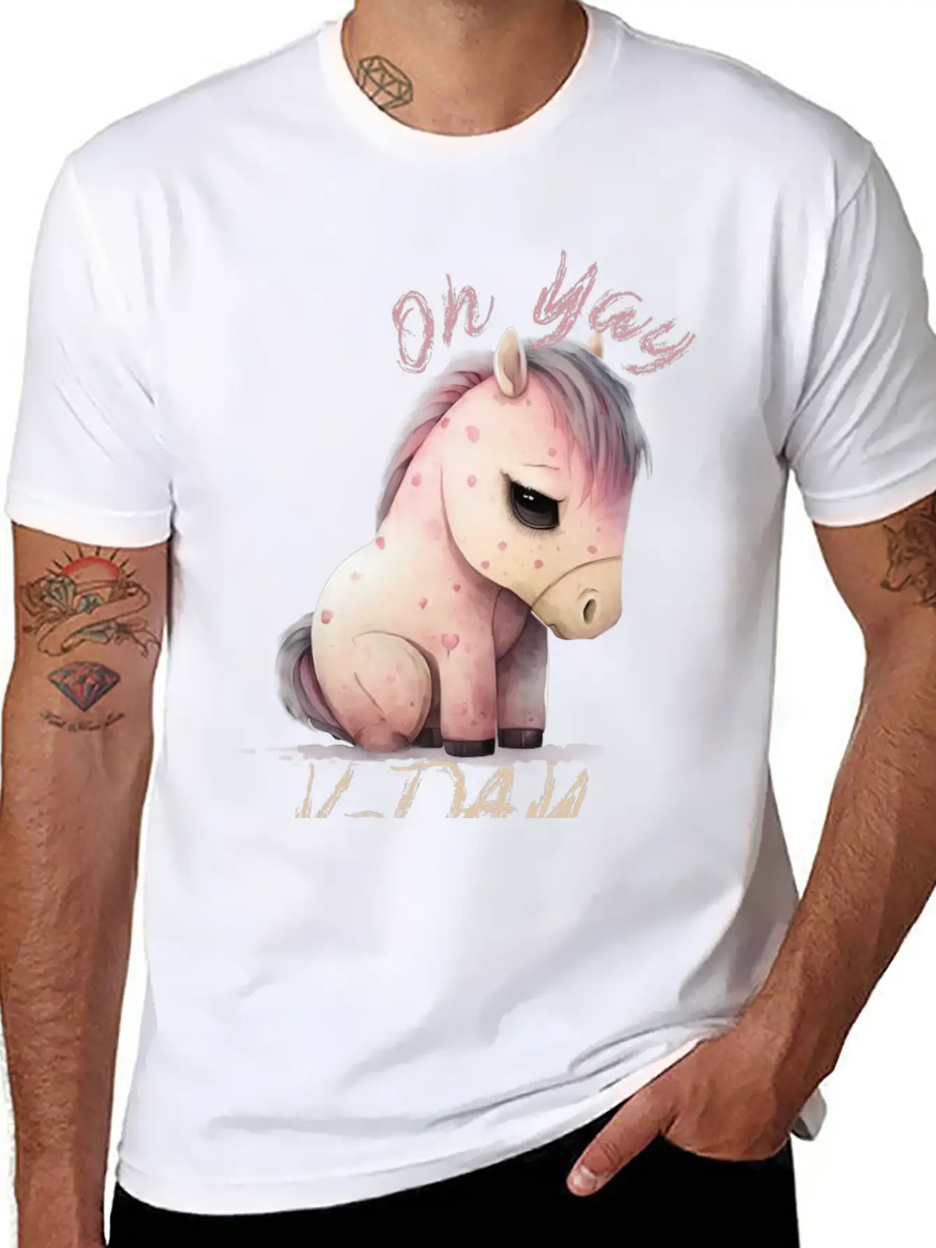 Oh Yay V-day Horse Unisex Casual T-Shirt – Clean Design For Daily Comfort