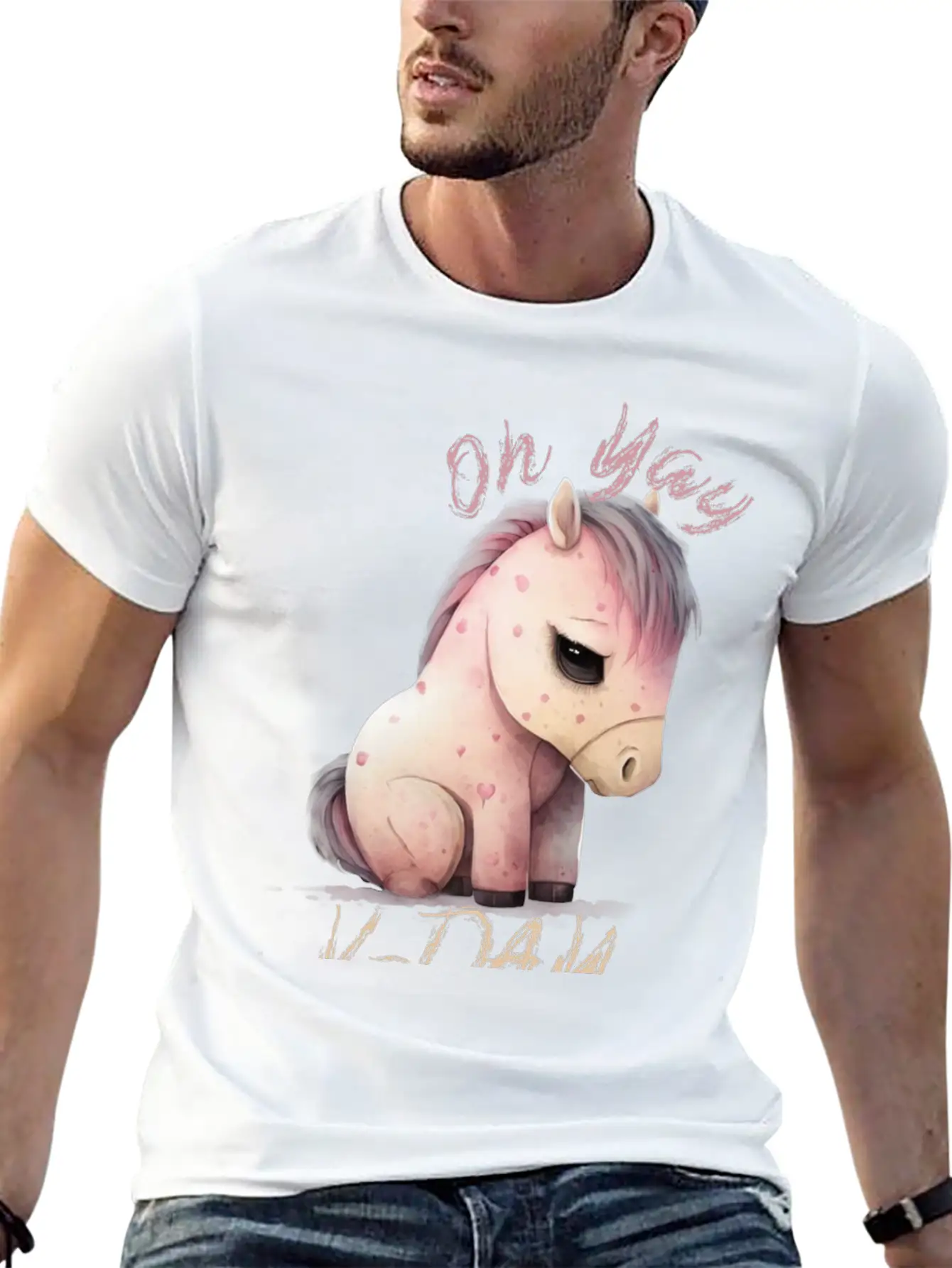 Oh Yay V-day Horse Unisex Casual T-Shirt – Clean Design For Daily Comfort