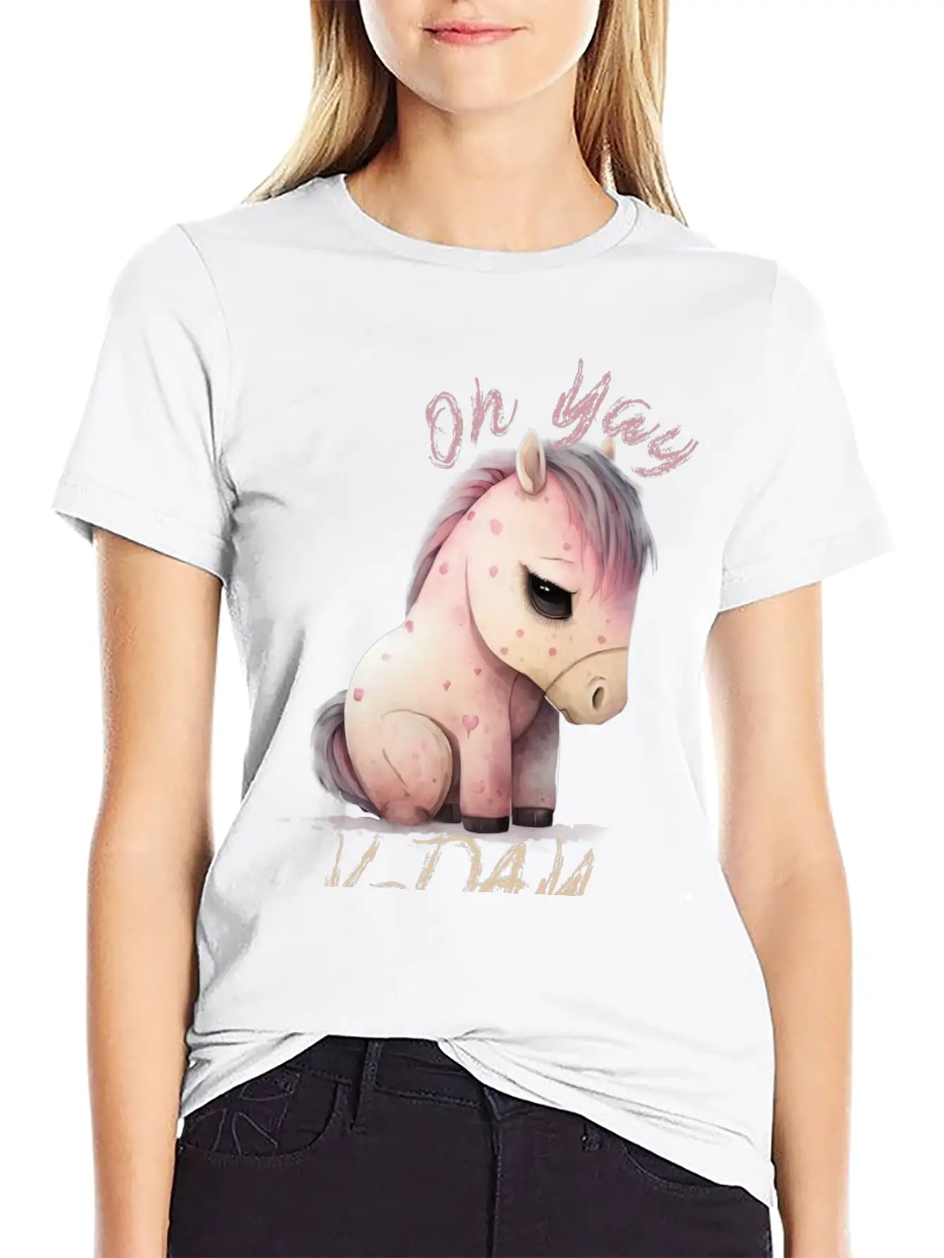 Oh Yay V-day Horse Unisex Casual T-Shirt – Clean Design For Daily Comfort