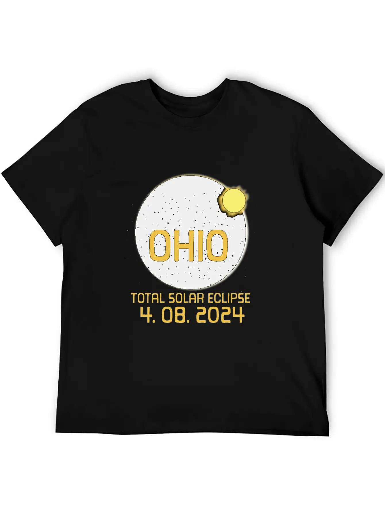 Ohio Totality Total Solar Eclipse April 8 2024 Modern Fit Casual T-Shirt – Clean And Versatile Design