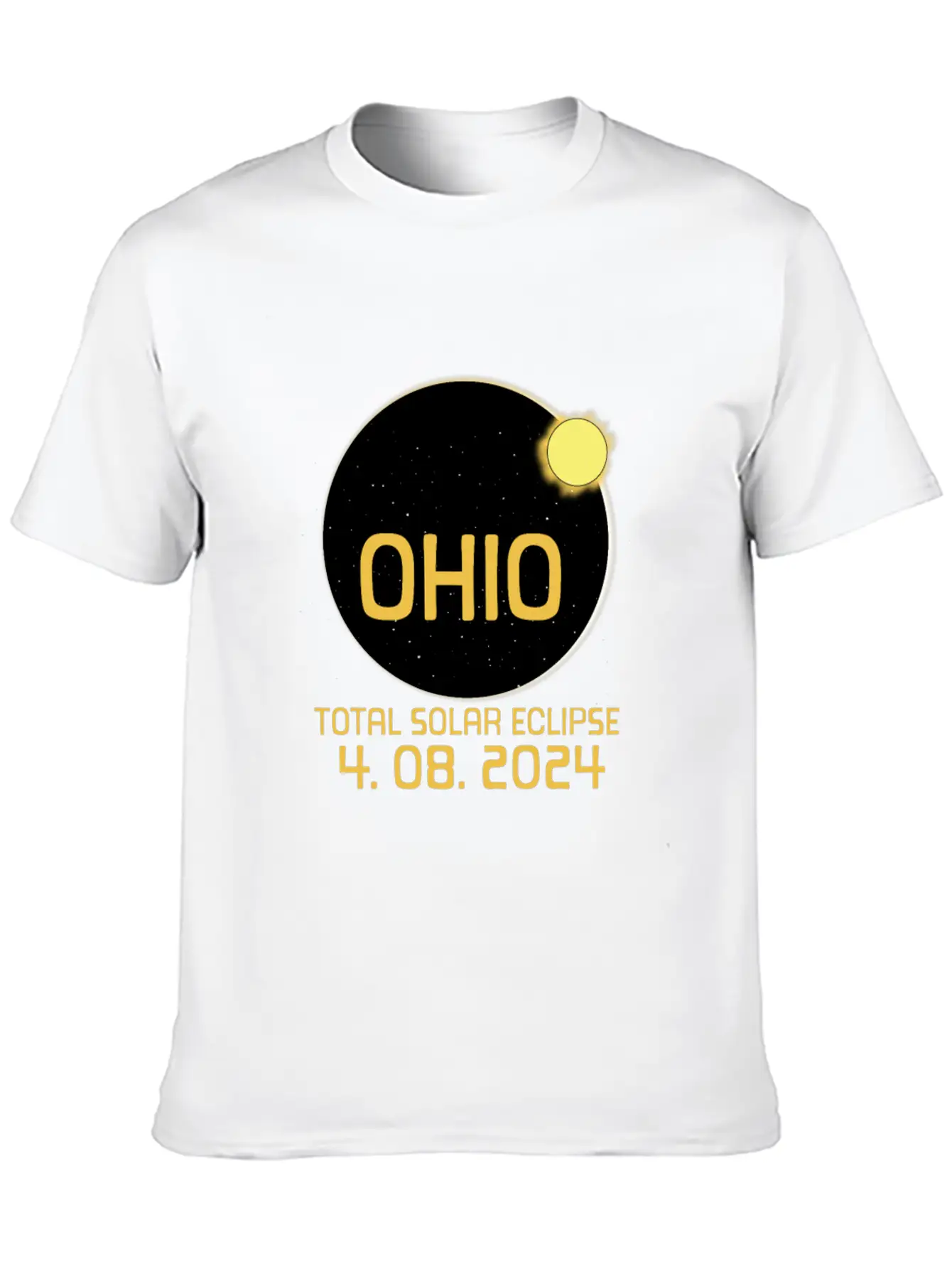 Ohio Totality Total Solar Eclipse April 8 2024 Modern Fit Casual T-Shirt – Clean And Versatile Design