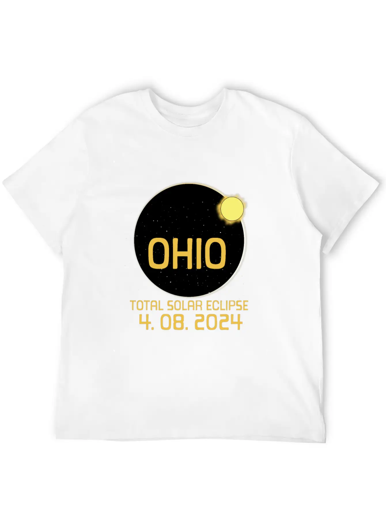 Ohio Totality Total Solar Eclipse April 8 2024 Modern Fit Casual T-Shirt – Clean And Versatile Design