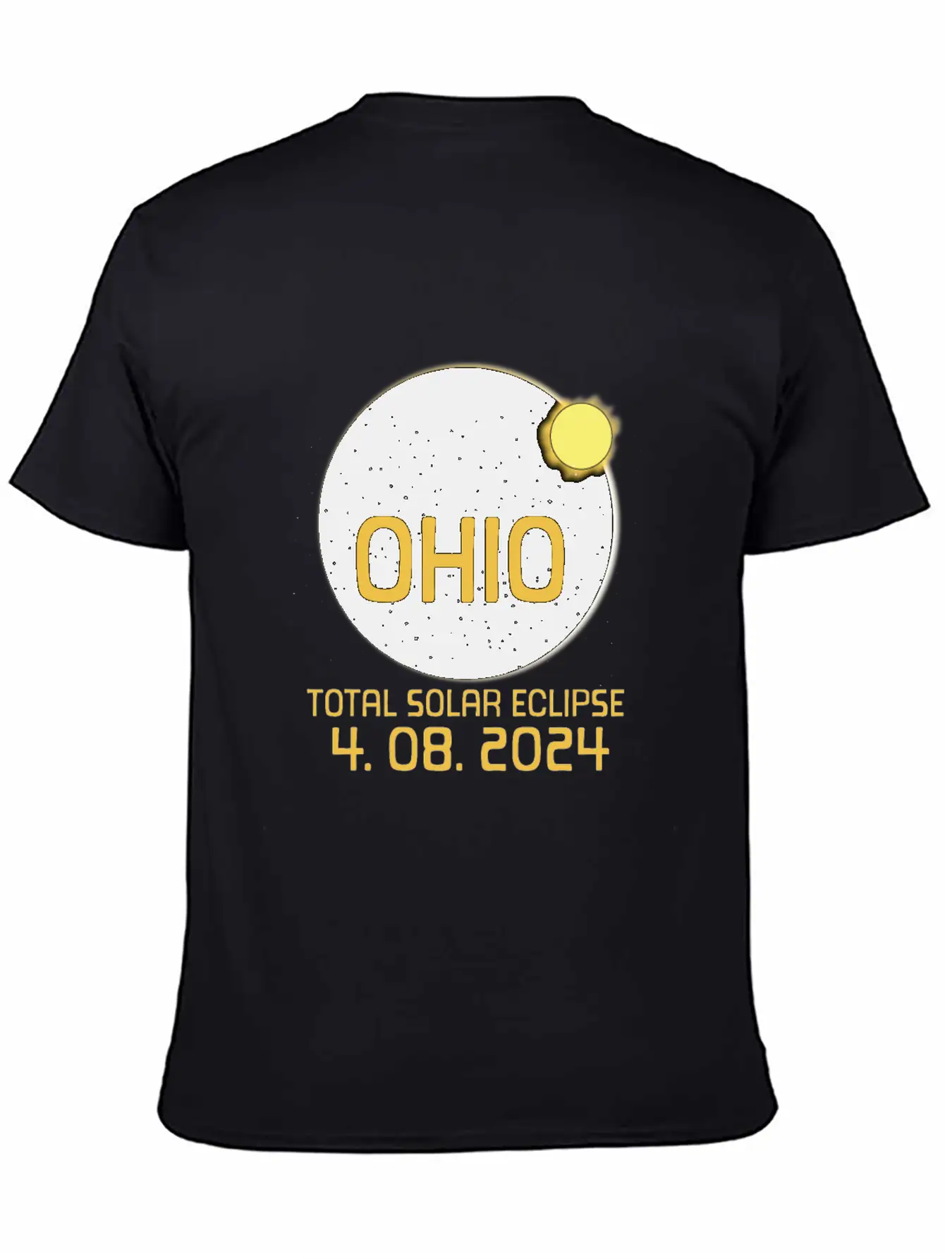 Ohio Totality Total Solar Eclipse April 8 2024 Modern Fit Casual T-Shirt – Clean And Versatile Design